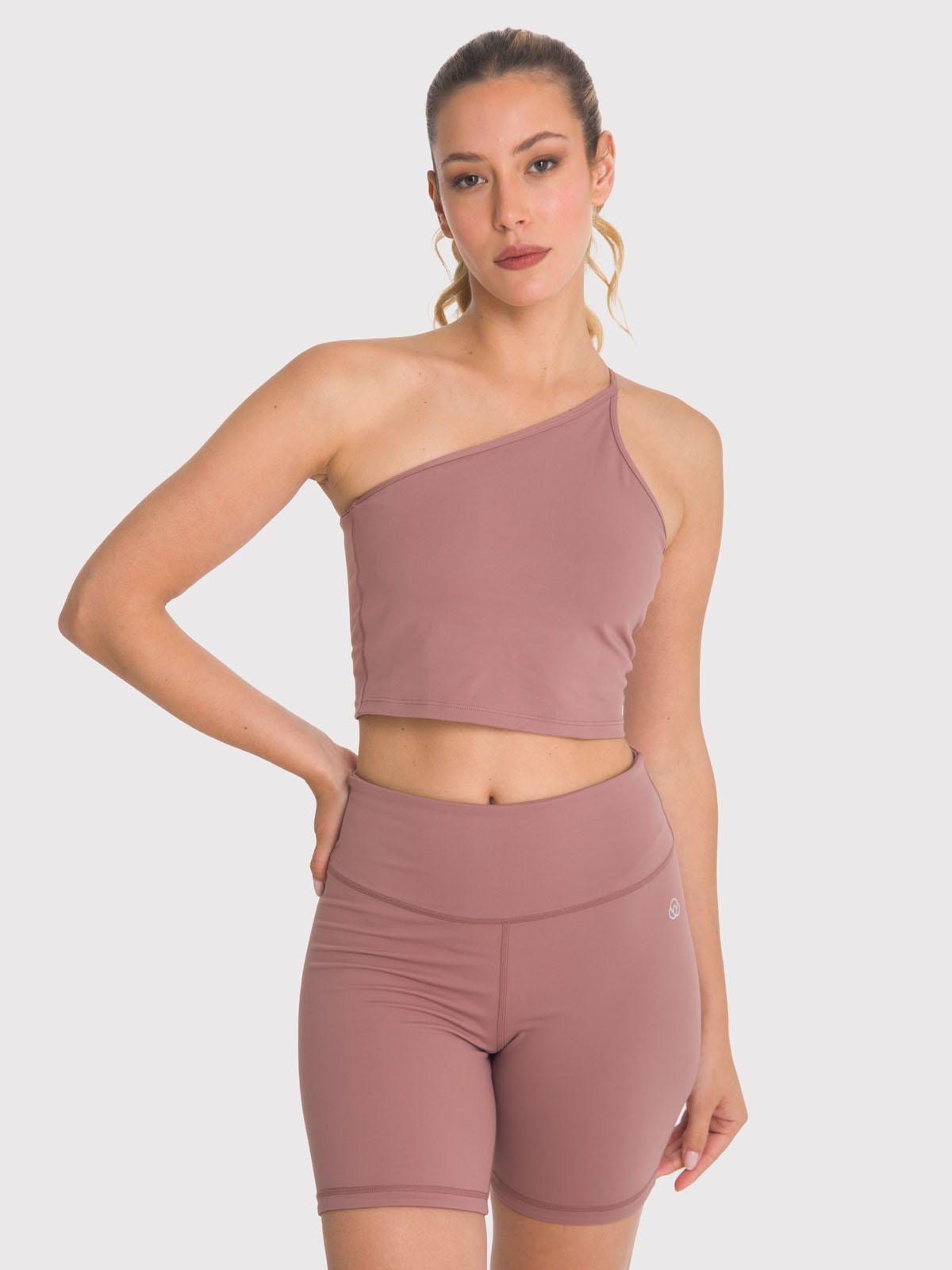 Peto deportivo Mujer Crop Top Elise Café-0