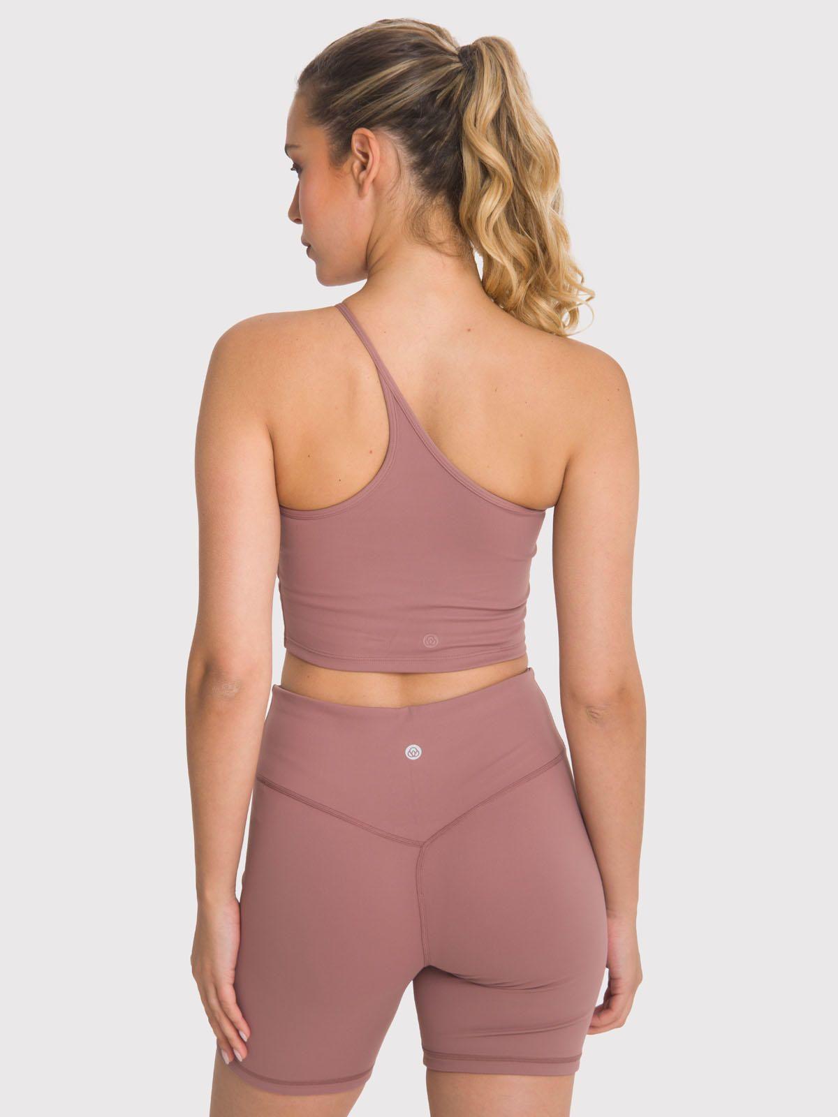 Peto deportivo Mujer Crop Top Elise Café-1
