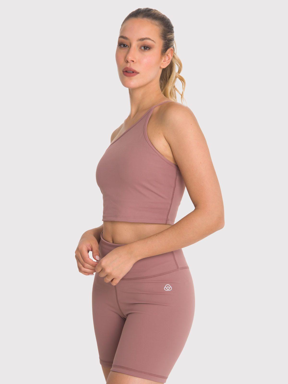 Peto deportivo Mujer Crop Top Elise Café-3