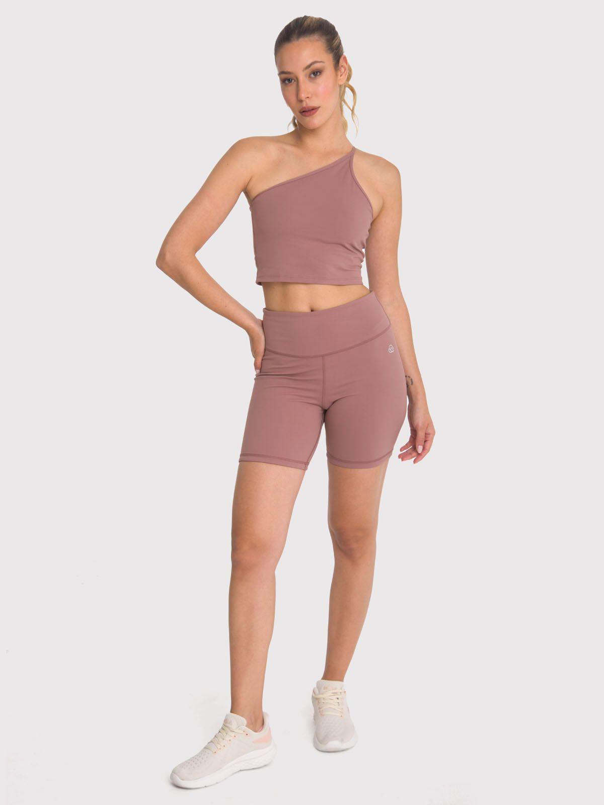 Peto deportivo Mujer Crop Top Elise Café-4