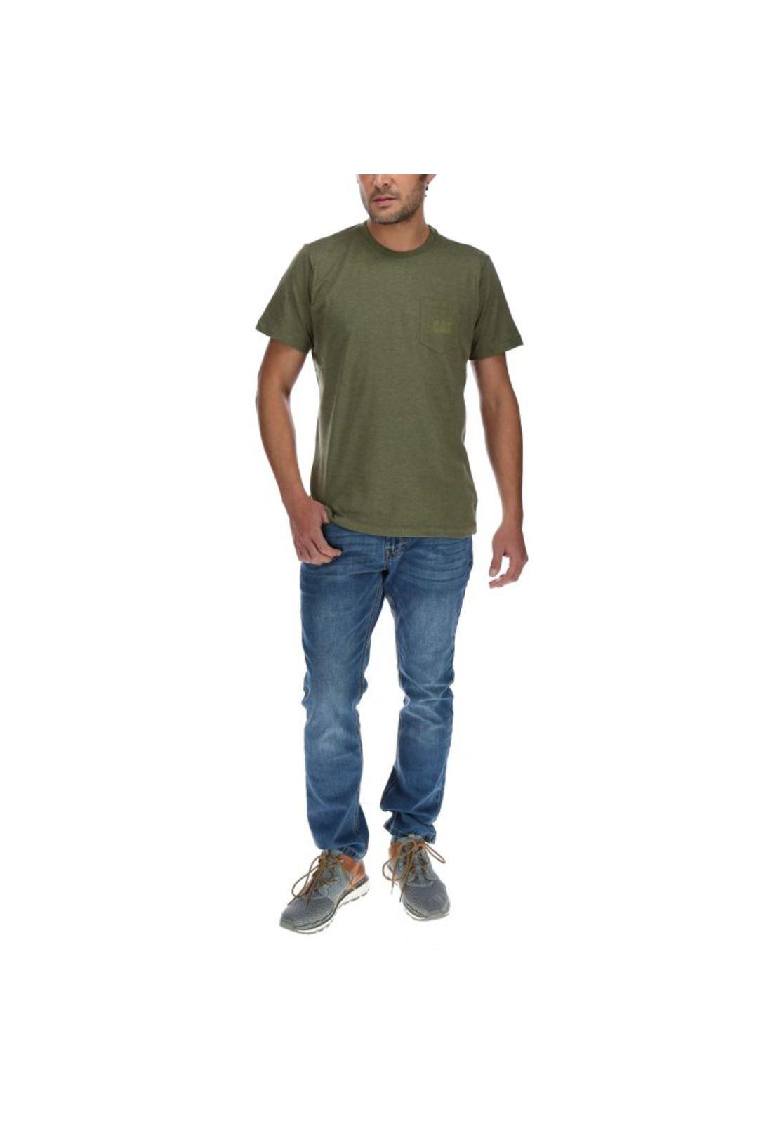 Polera Mc Hombre Traditional Pocket Tee Verde-4