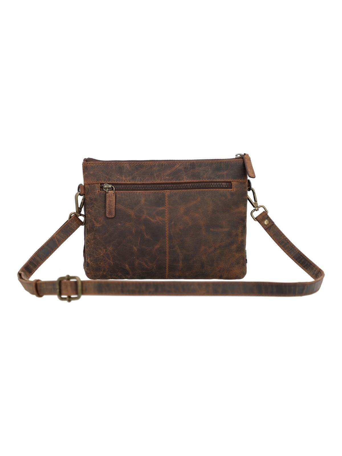 Cartera Cuero Mujer Hr Cozzi Cross Café-2