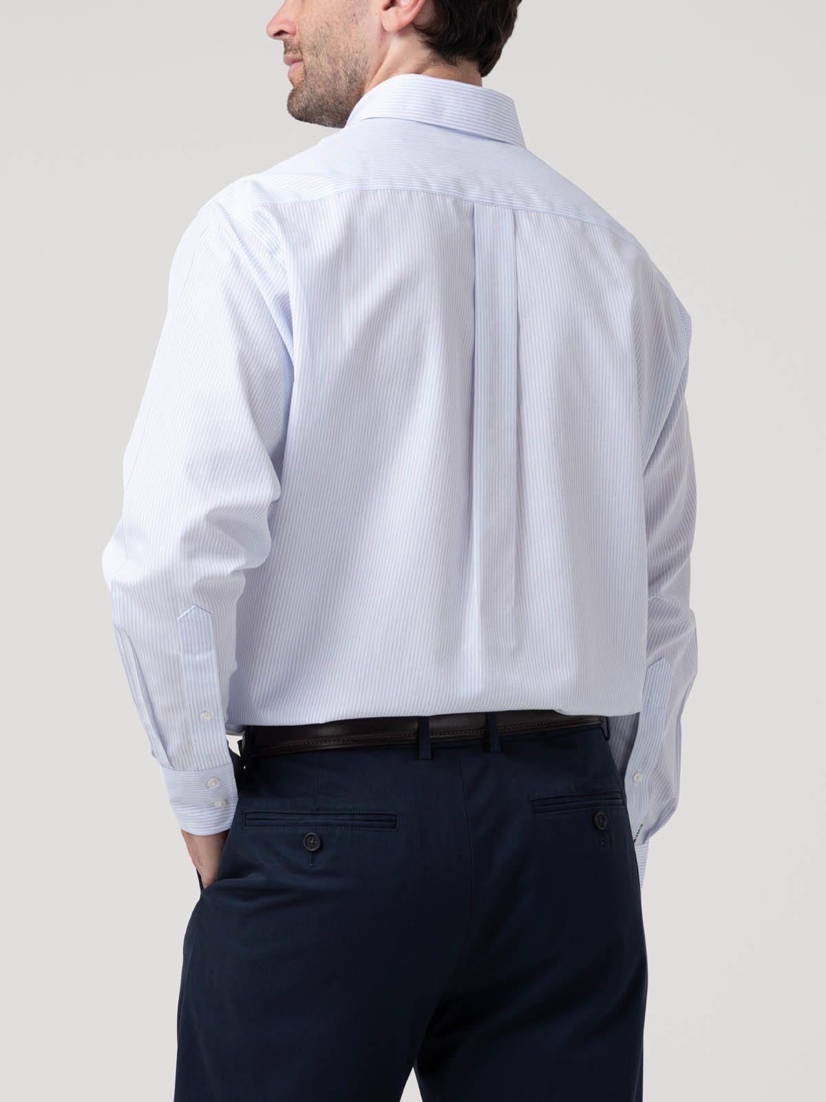 Camisa Cuello Button-Down Hombre Wf Celeste rayas-5