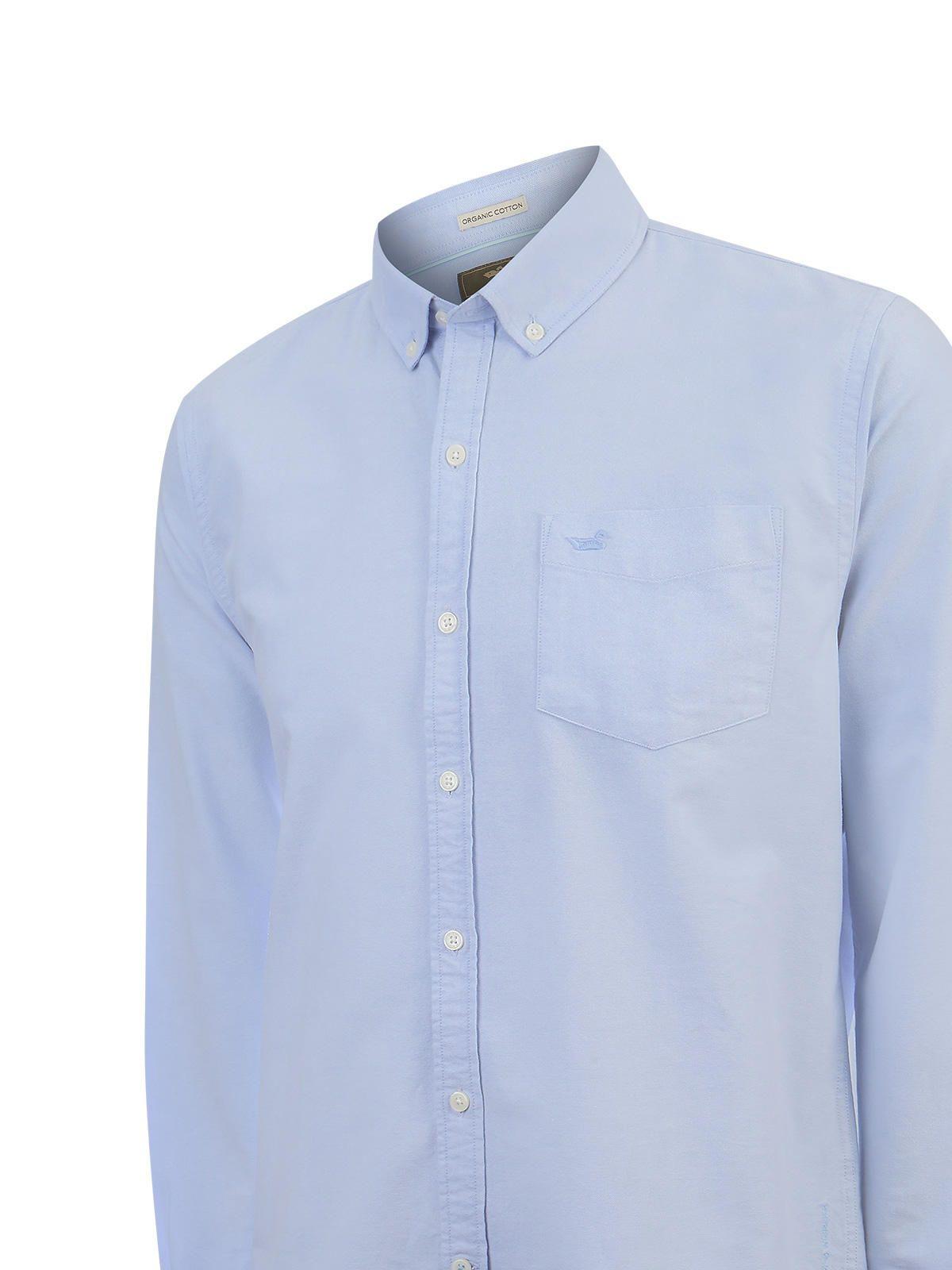 Camisa Algodón Hombre Oxford Celeste-3
