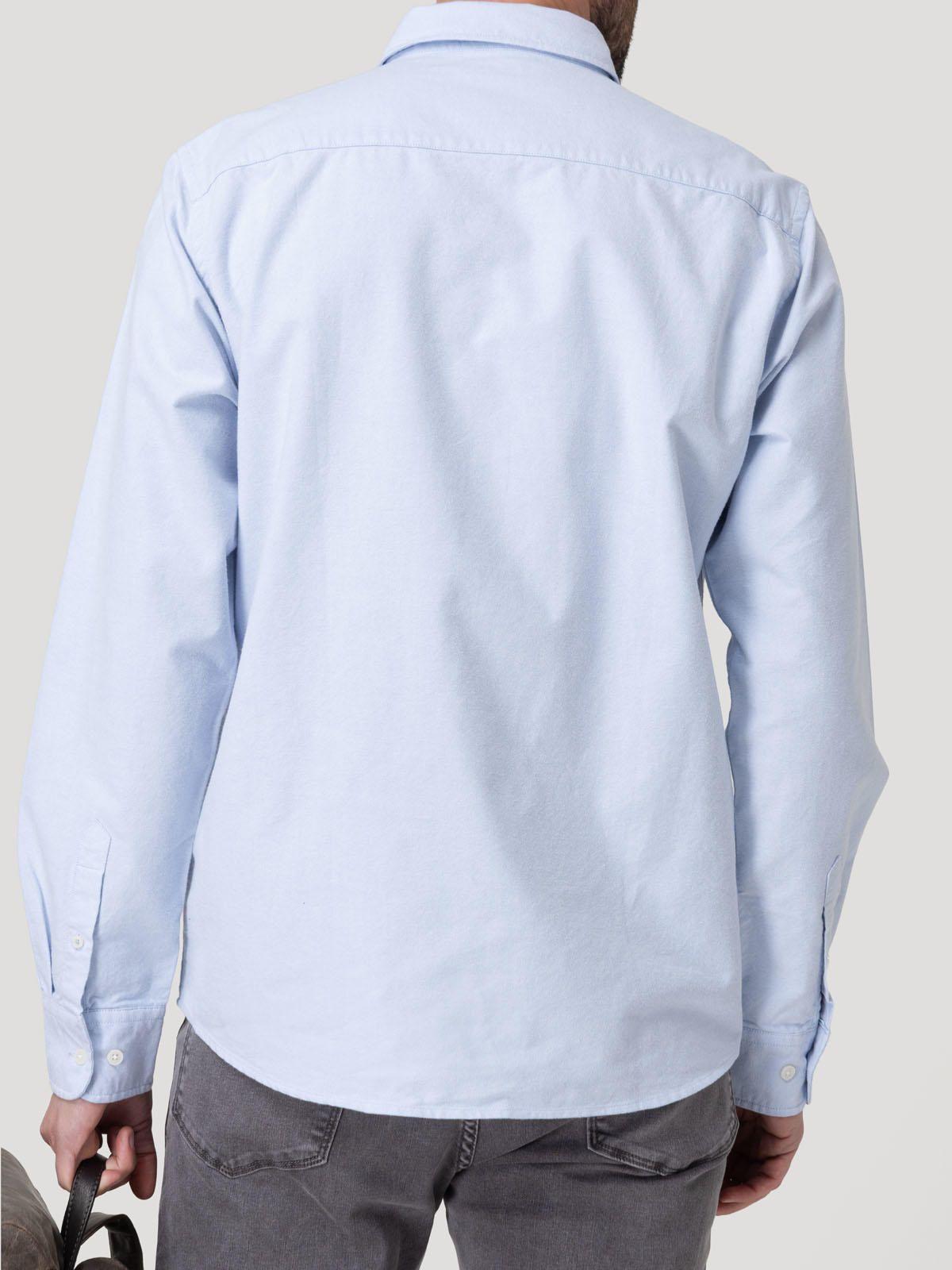 Camisa Algodón Hombre Oxford Celeste-5