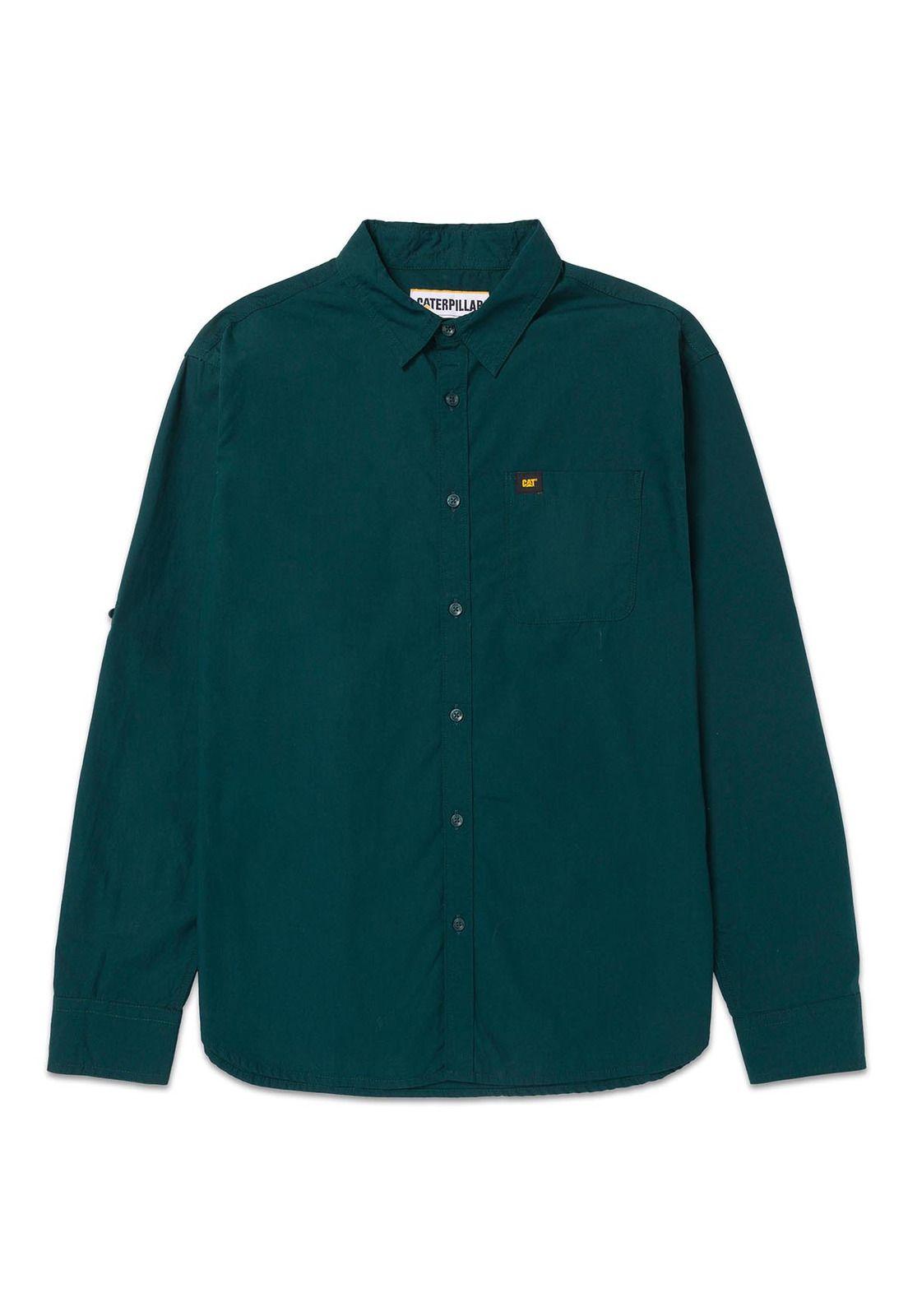 Camisa Manga Larga Casual Fundation Hombre Verde-6