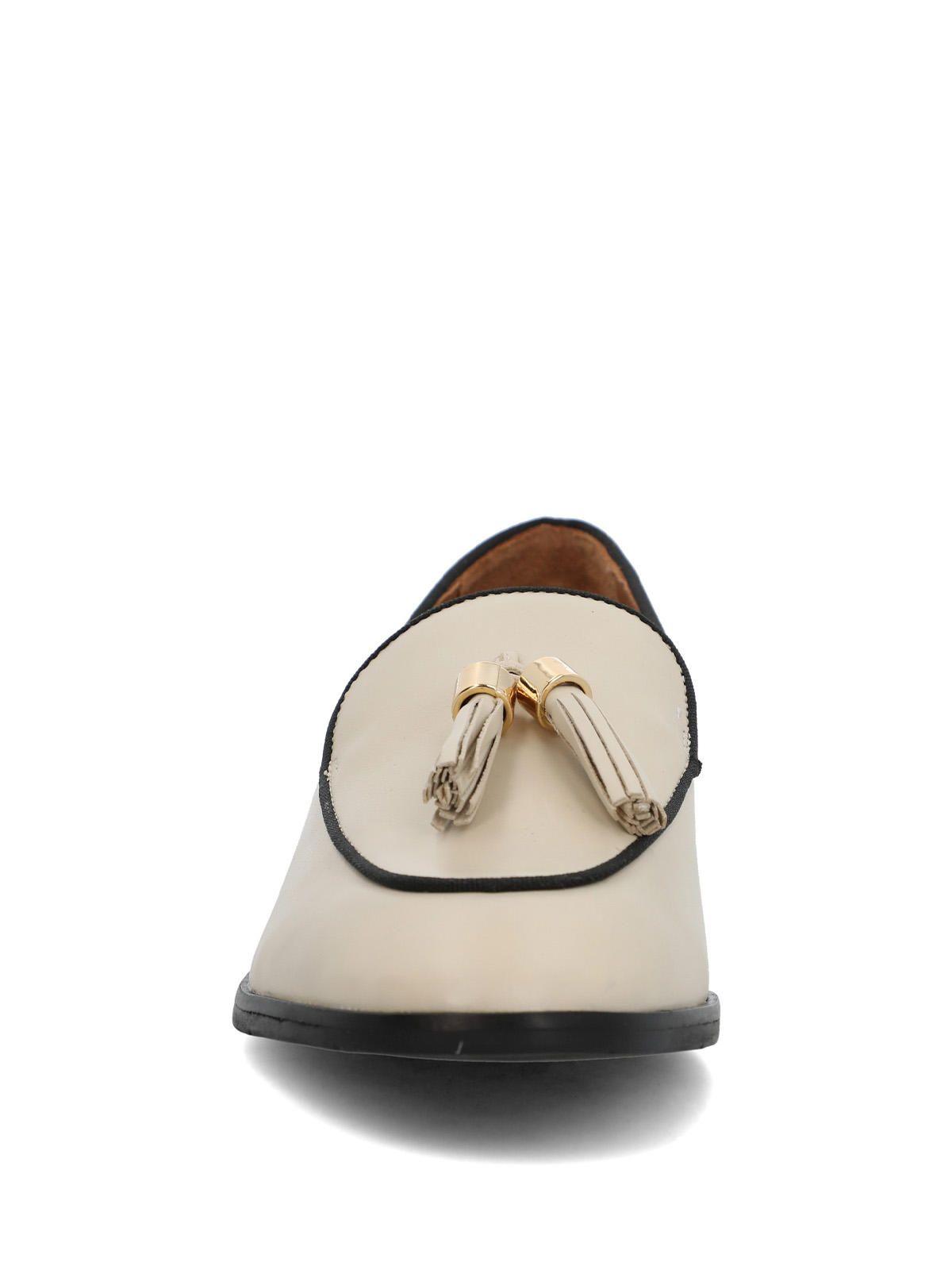 Mocasin Cuero Mujer Pomba Beige/Crudo-3