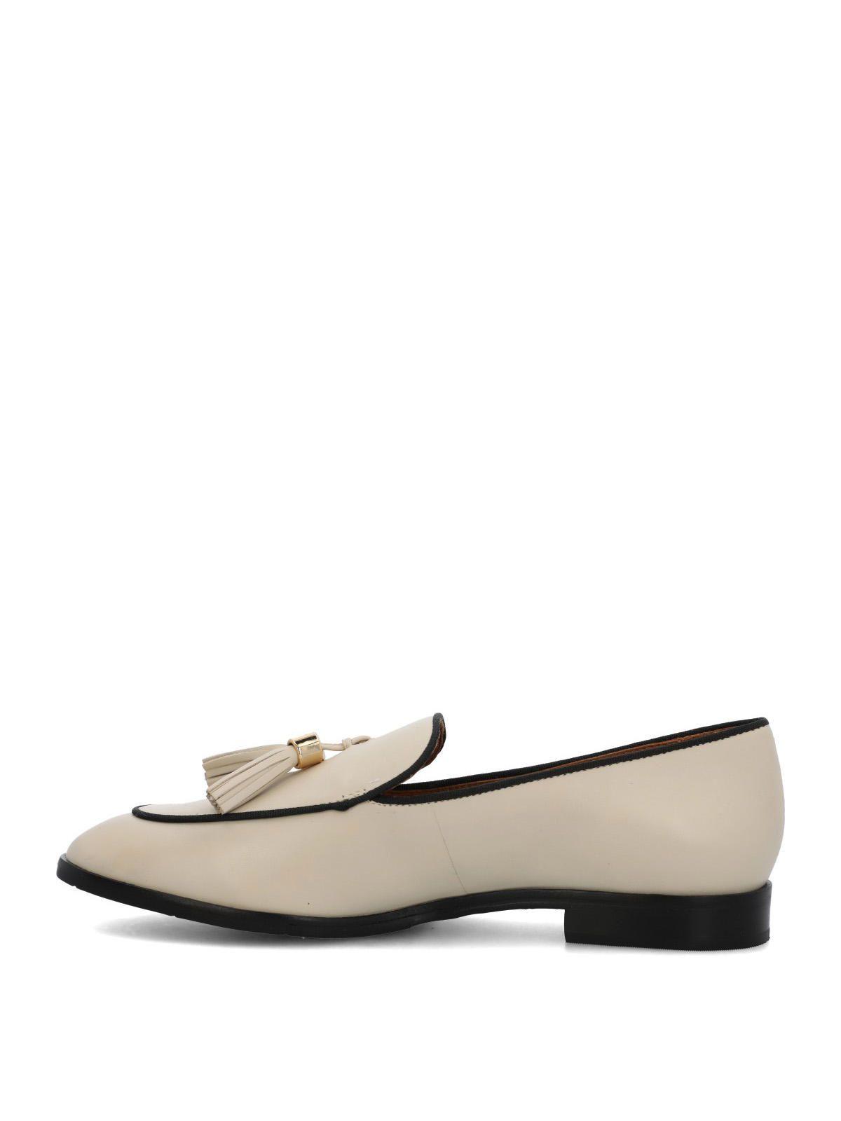 Mocasin Cuero Mujer Pomba Beige/Crudo-4