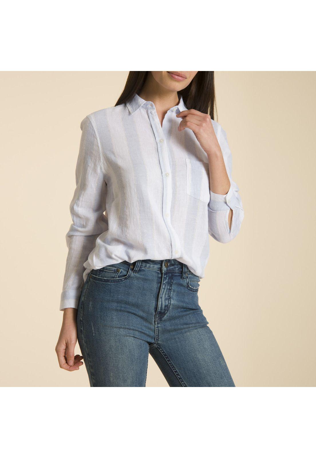 Blusa Rayas Celeste Rockford-1