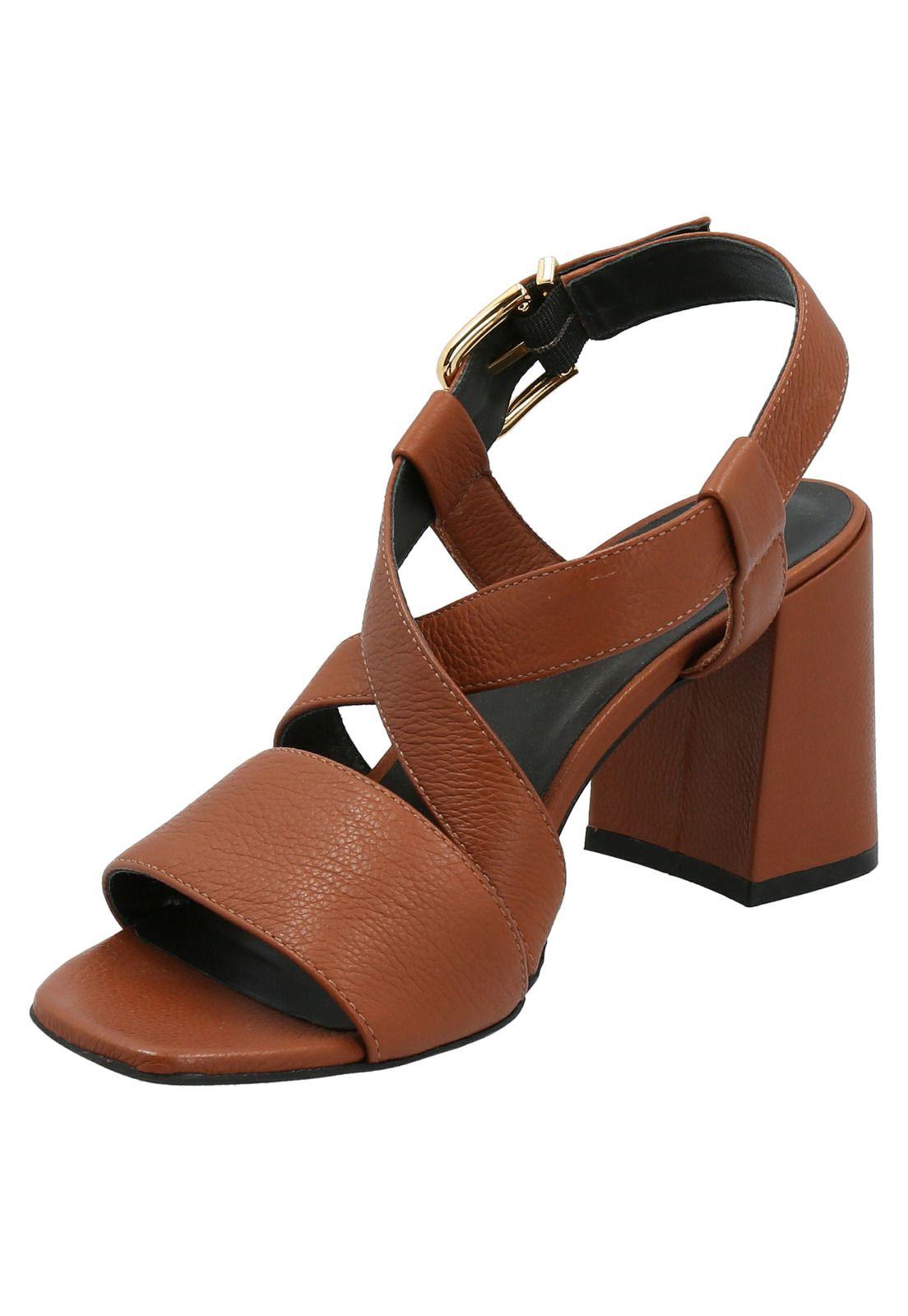 Sandalia Cuero Mujer Rialta Café-4