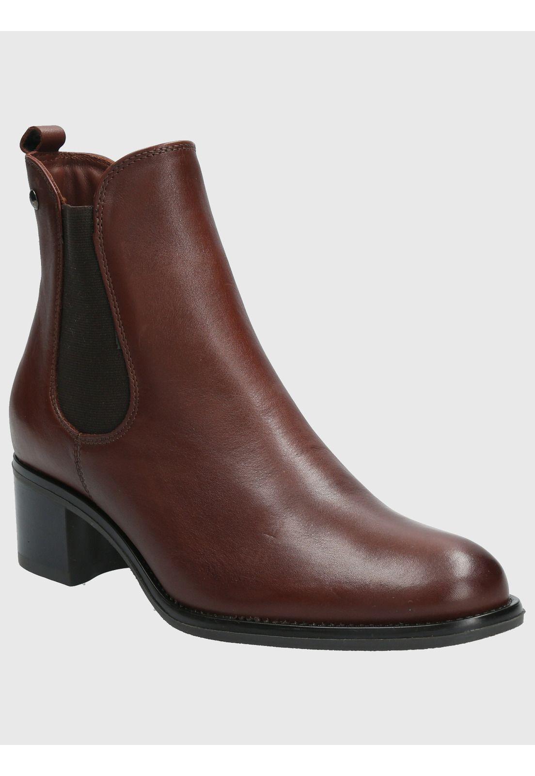 Botin Cuero Mujer Dagmar Café-0