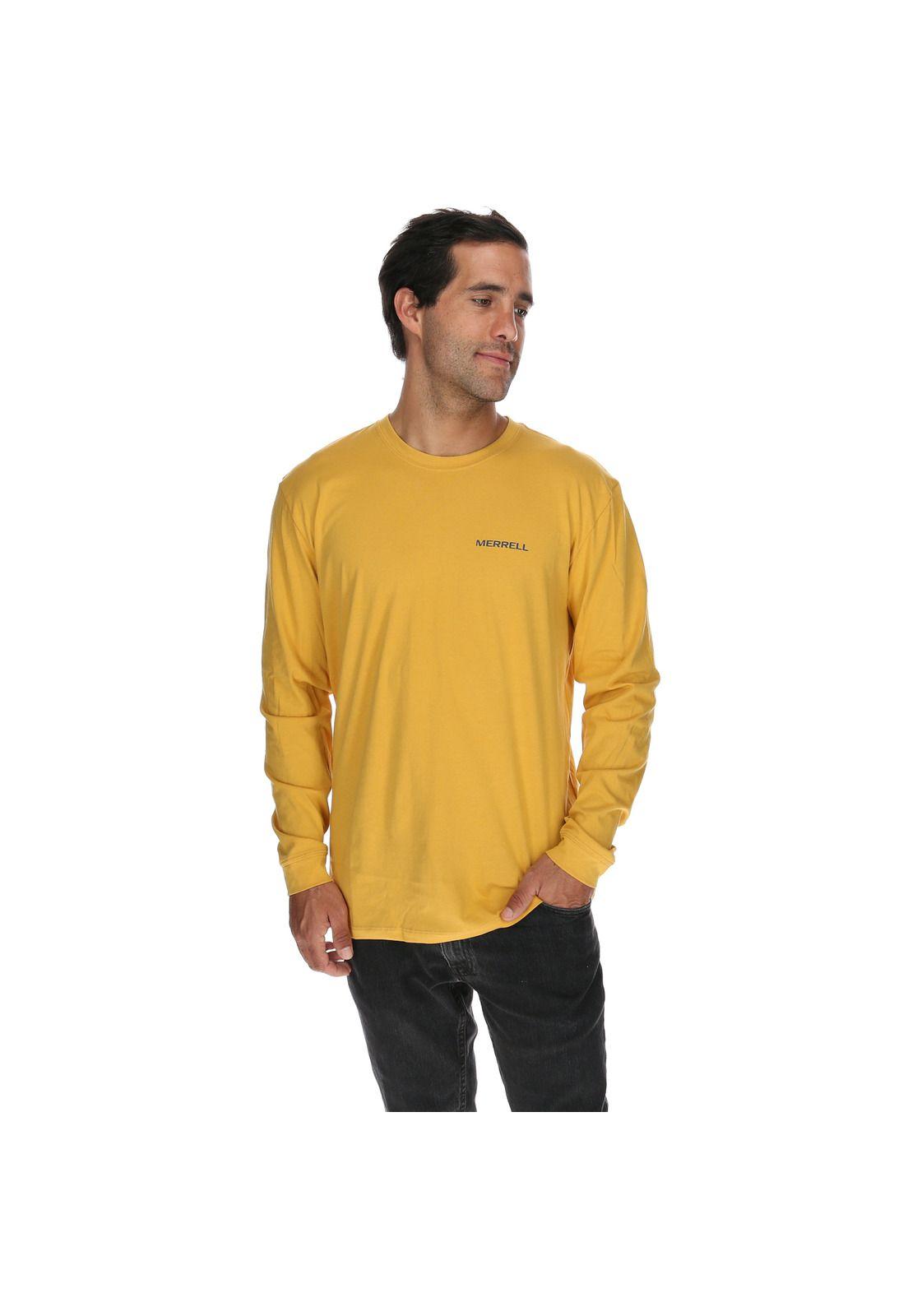 Polera Hombre Map Long Sleeve Tee Amarillo-4