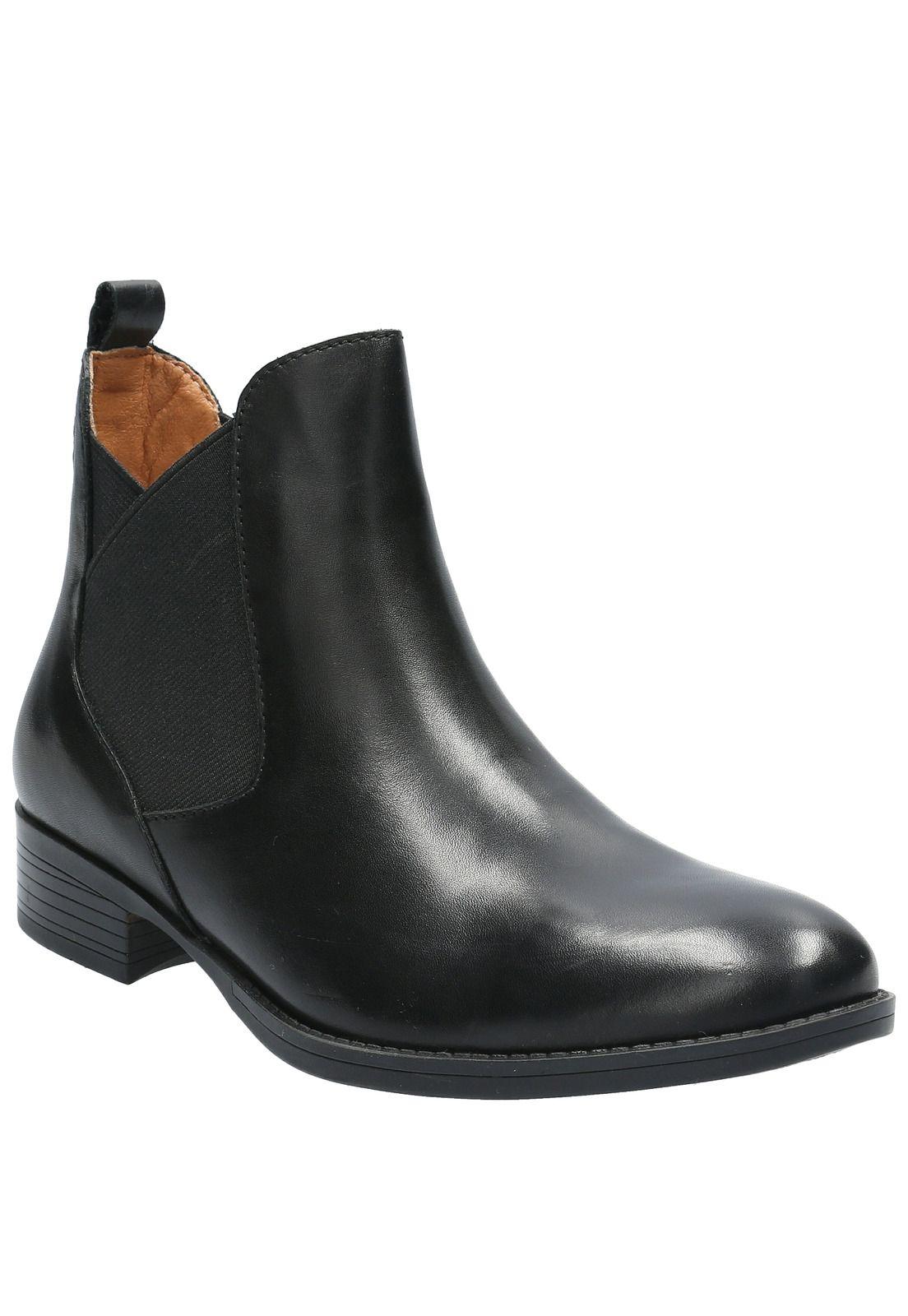 Botin Cuero Mujer Damaris Negro-0