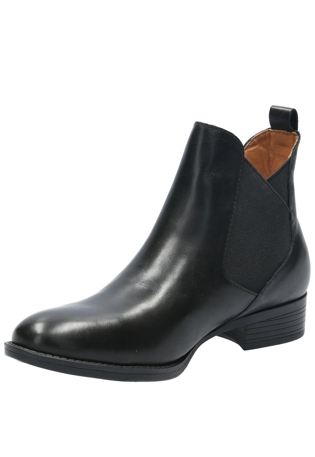 Botin Cuero Mujer Damaris Negro-4