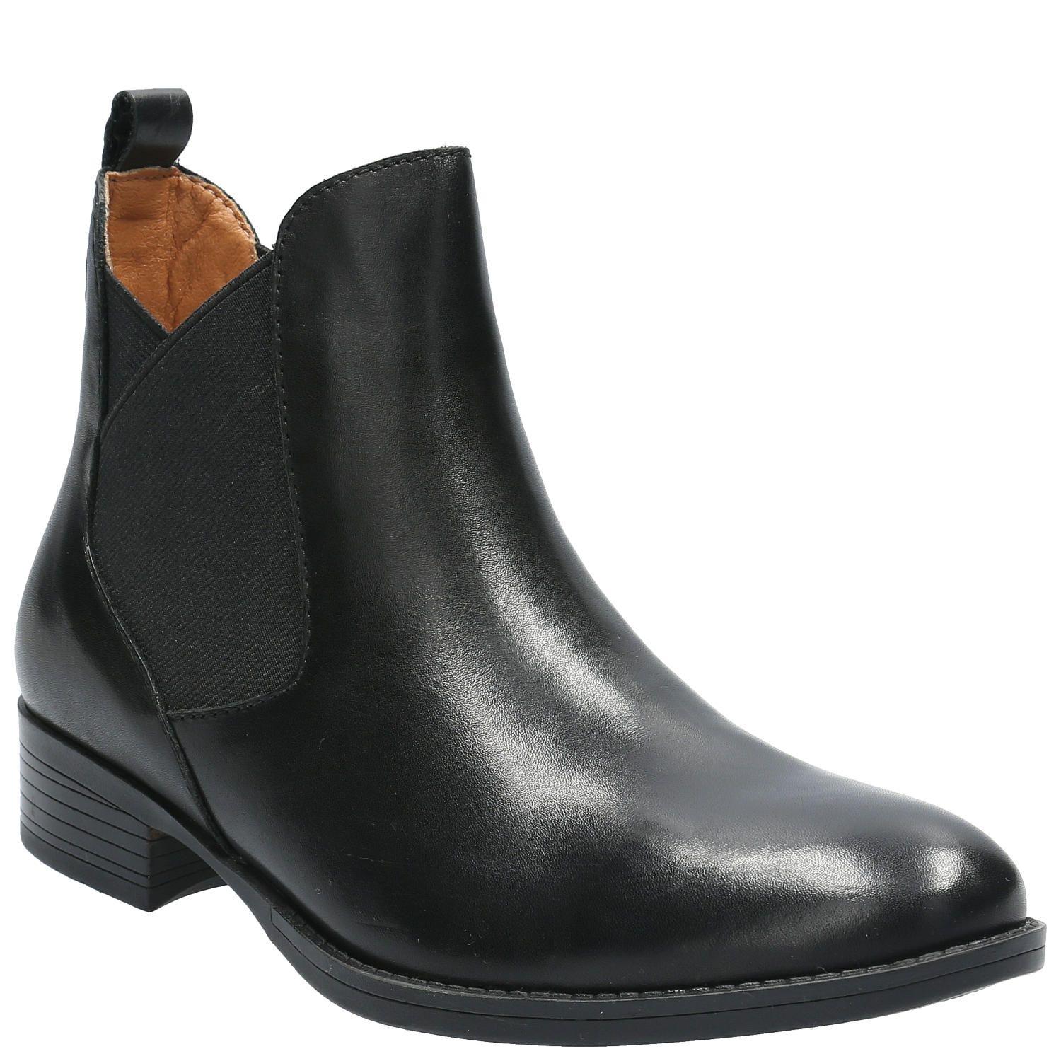 Botin Cuero Mujer Damaris Negro-0