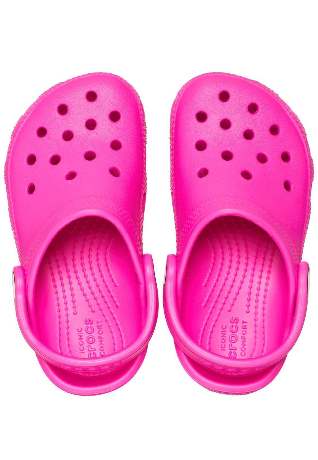Zueco Crocs Niña Pequeña Classic Clog T Rosado-3