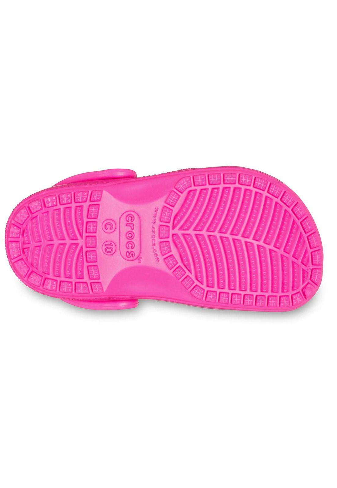 Zueco Crocs Niña Pequeña Classic Clog T Rosado-4