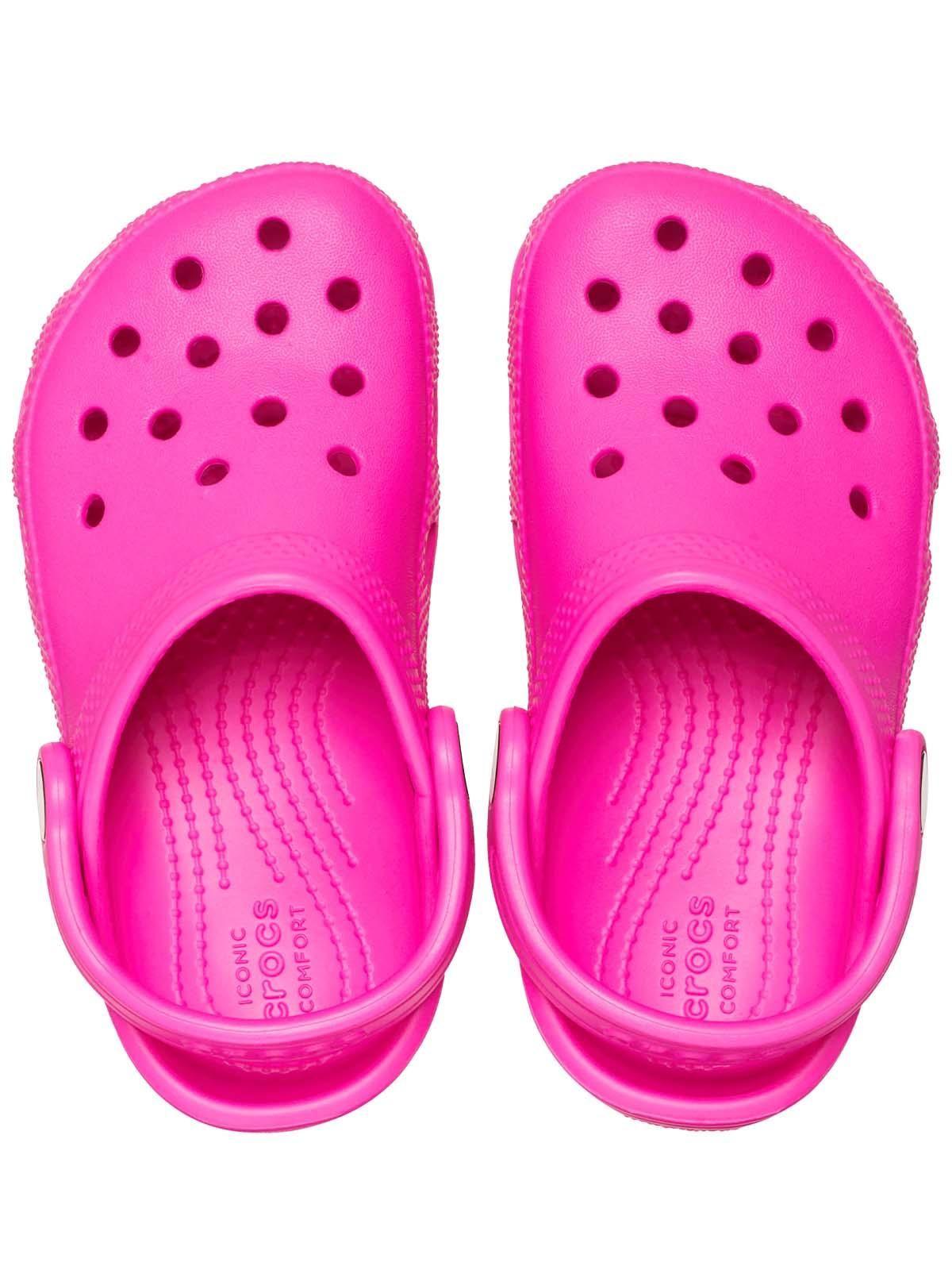 Zueco Crocs Niña Pequeña Classic Clog T Rosado-3