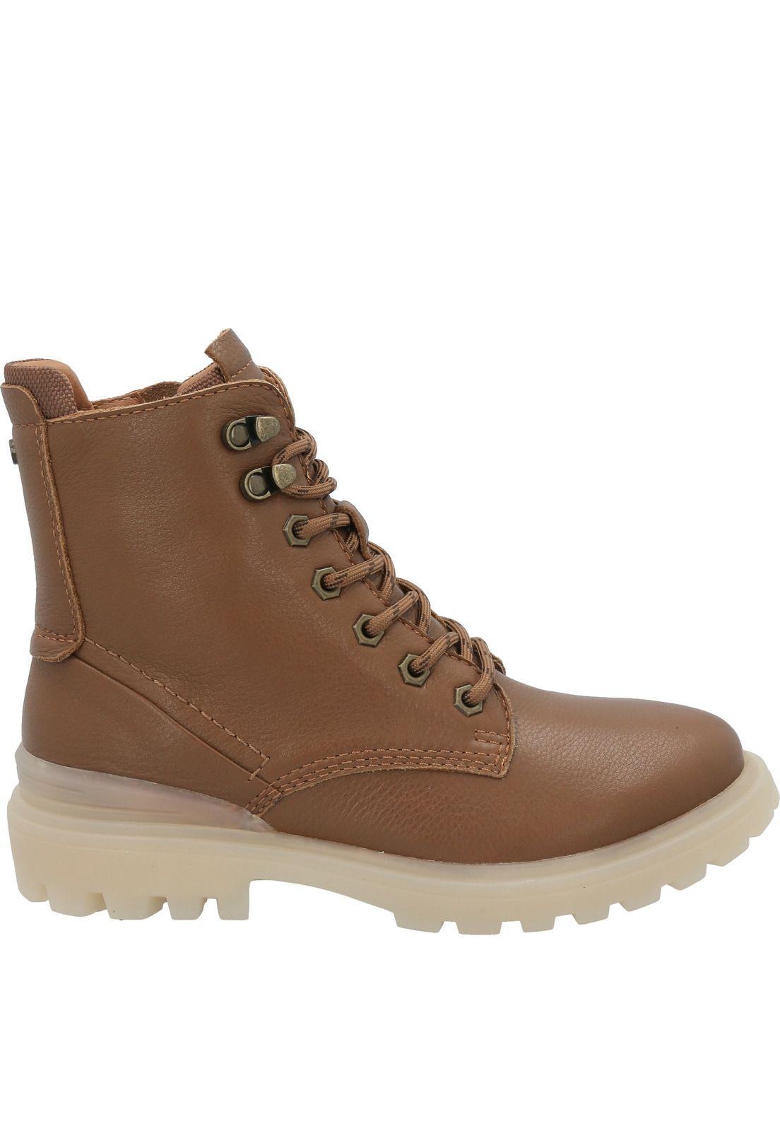 Botin Cuero Mujer Fun Marrón-1