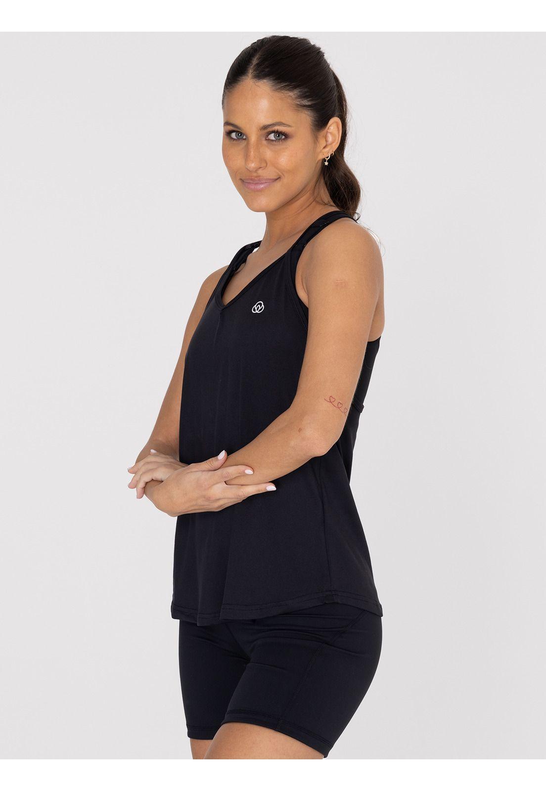 Polera deportiva Mujer Tank Veda Negra-3