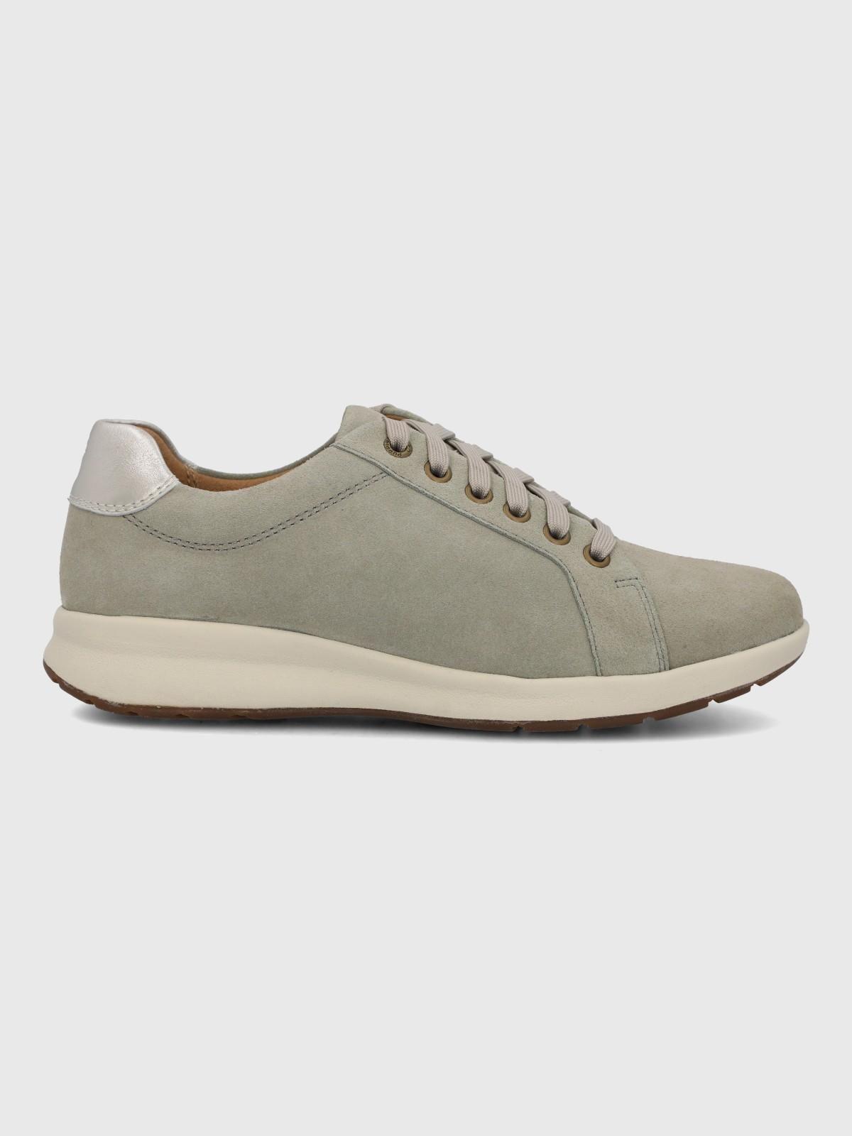 Zapatilla Cuero Mujer Spinal Laceup Gris-1
