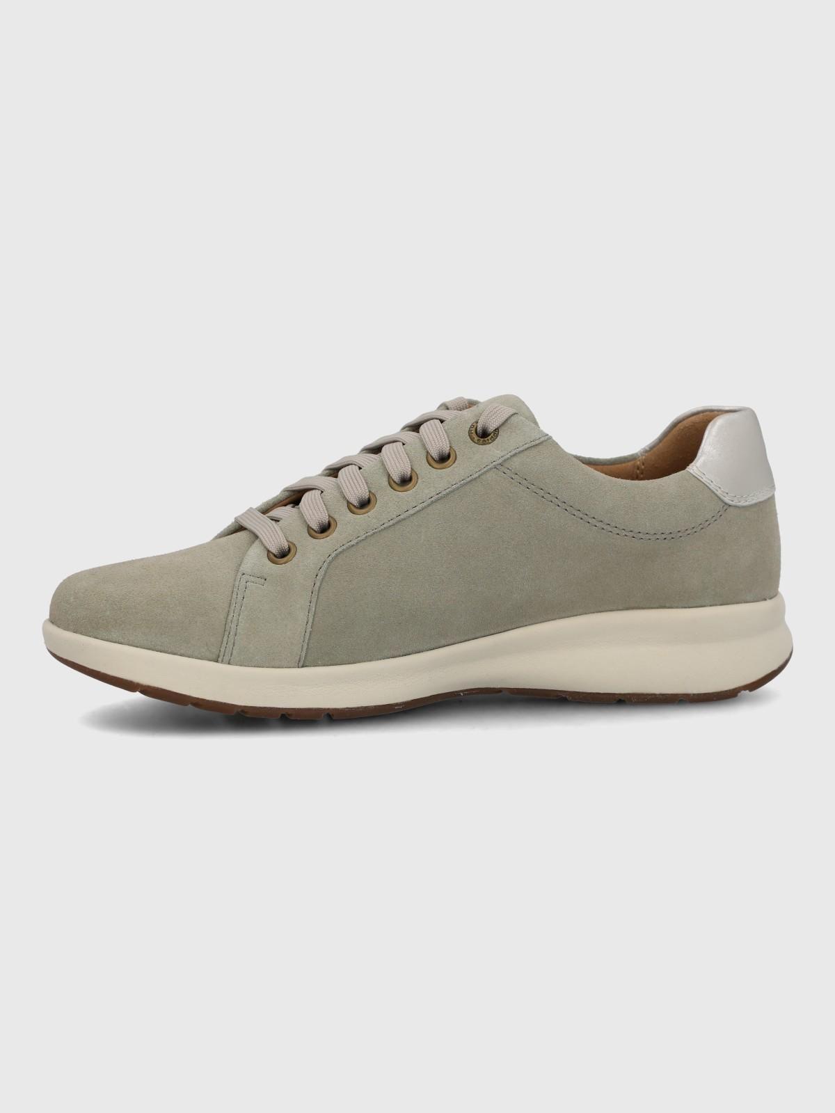 Zapatilla Cuero Mujer Spinal Laceup Gris-5