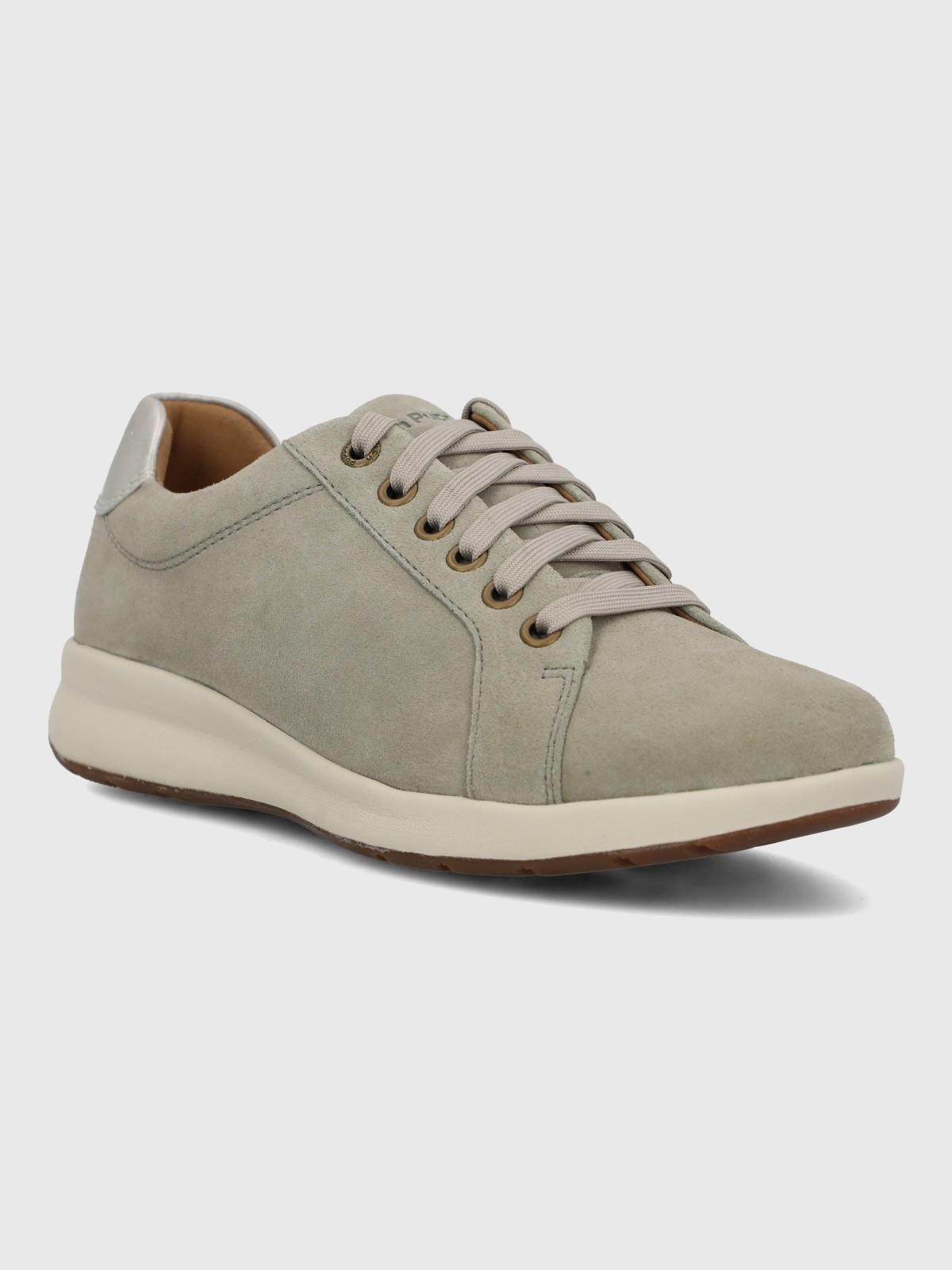 Zapatilla Cuero Mujer Spinal Laceup Gris-0