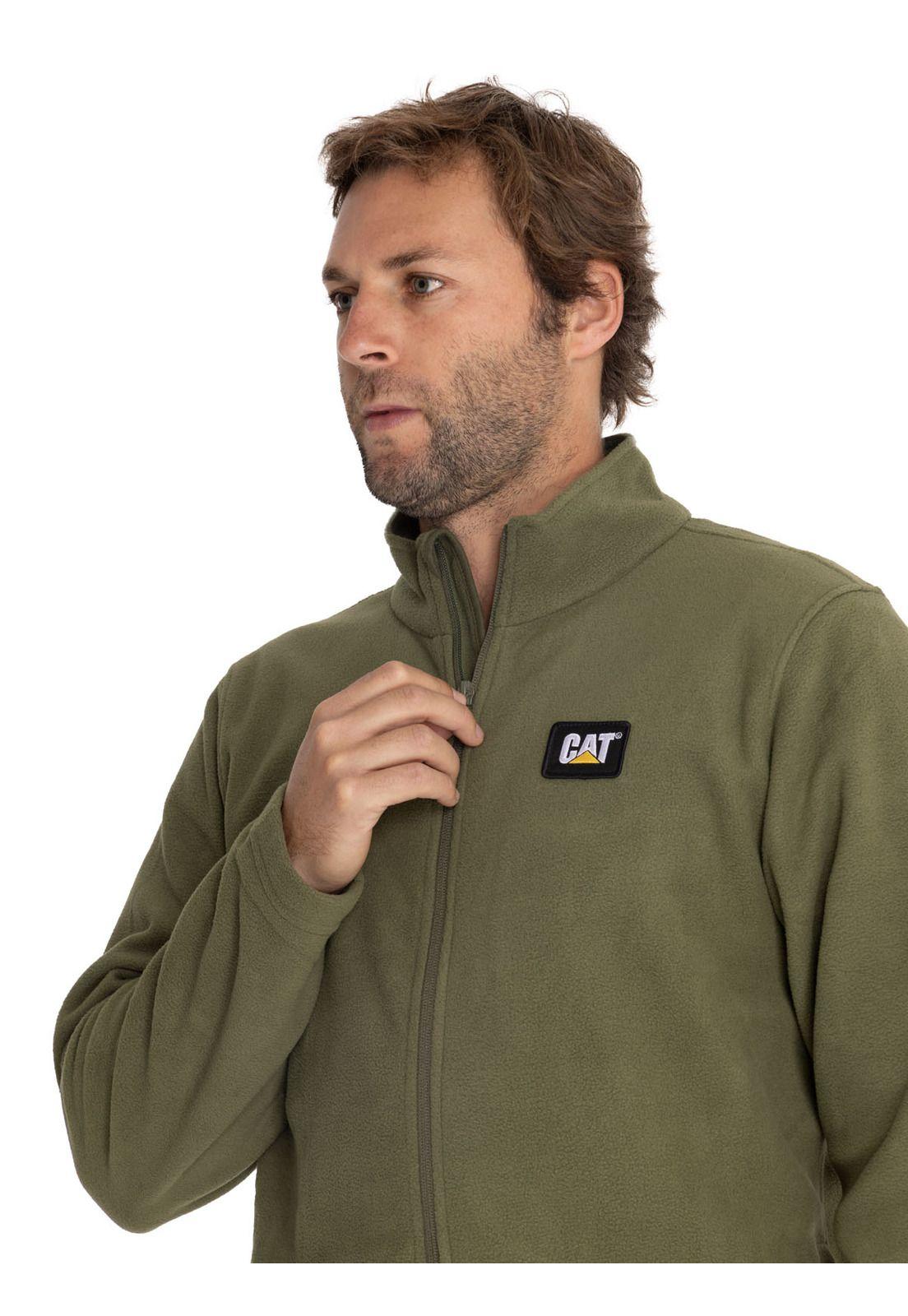 Polar Casual Hombre Microfleece Full Zip Verde Musgo-3