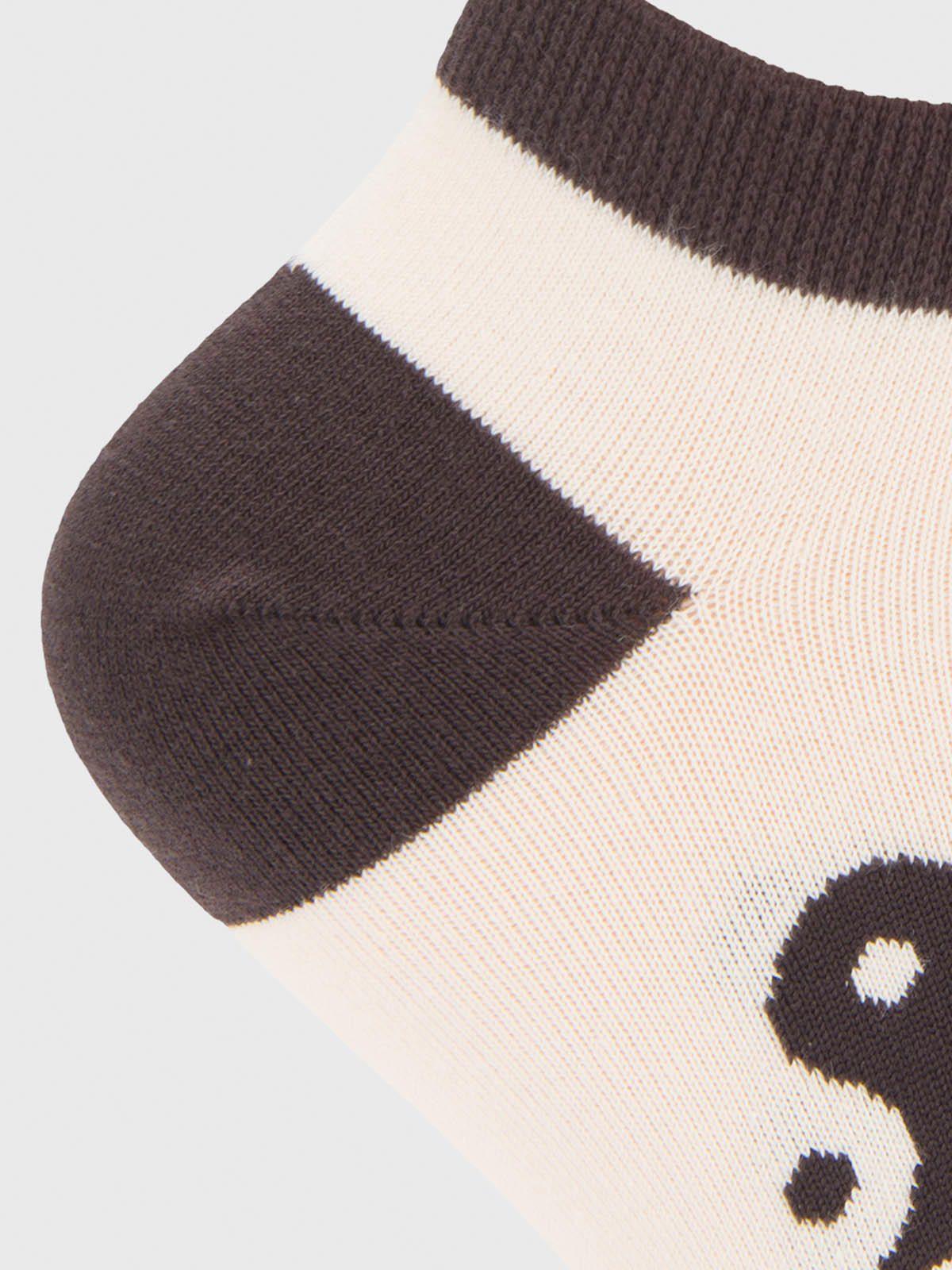 Calcetin Algodón Mujer Ped Yang Beige -2