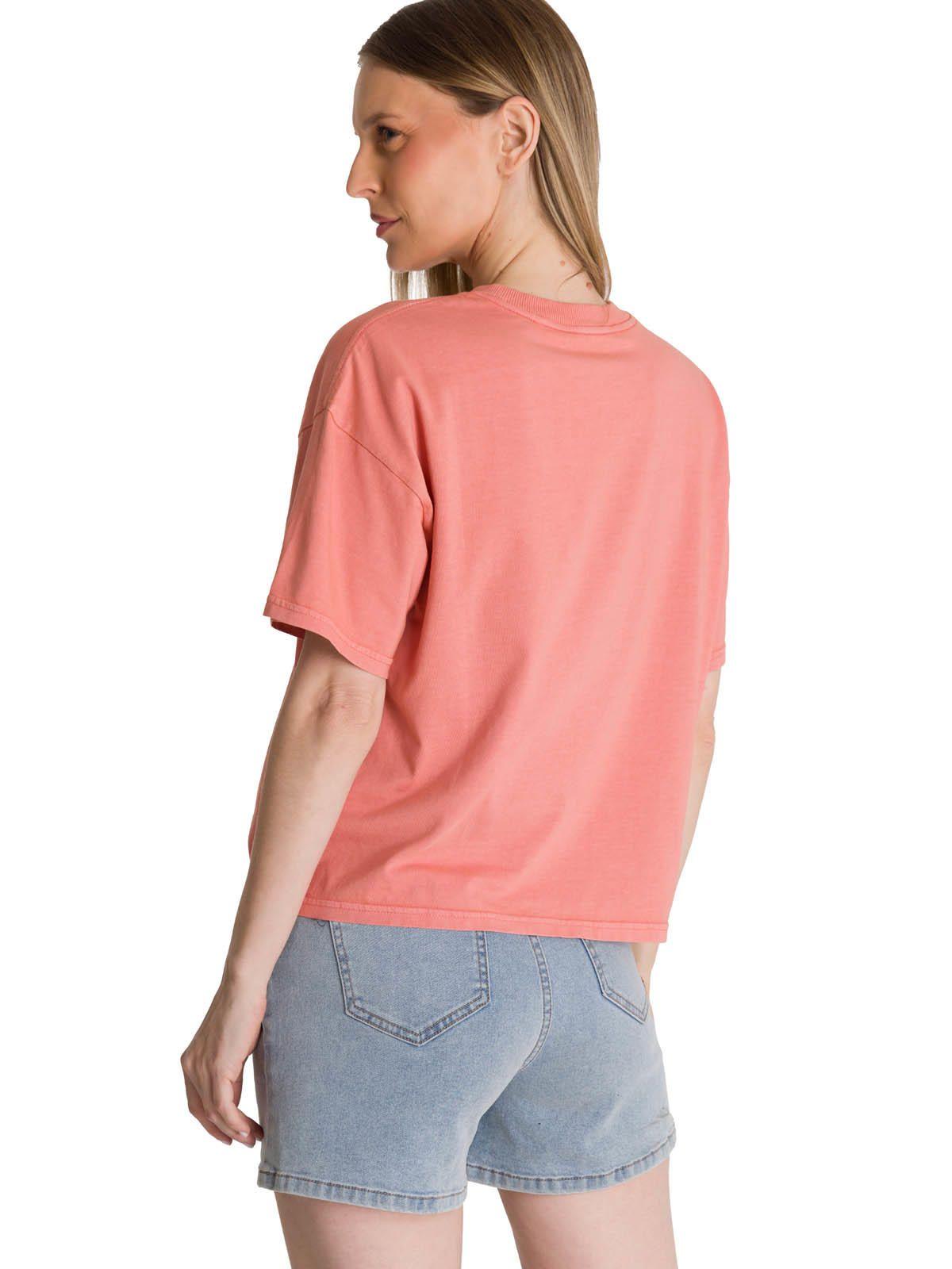 Polera Manga Corta Boxy Mujer Tried and True Rosa-3