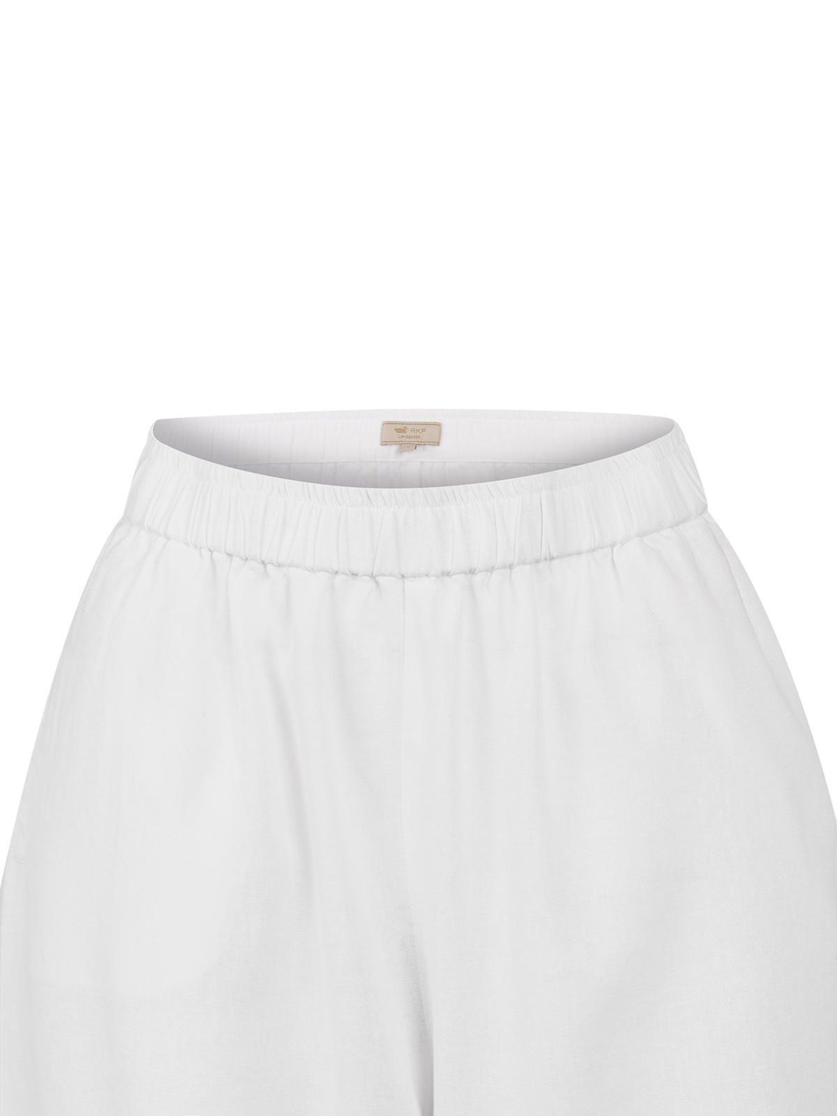 Pantalón Lino Orgánico Mujer Tropia Blanco-3