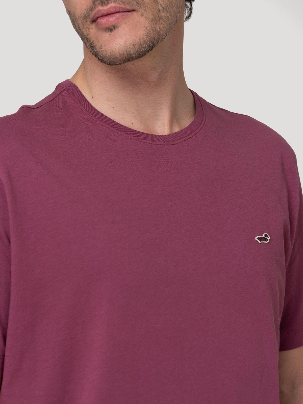 Polera Algodón Orgánico Hombre Basic Burdeo-3