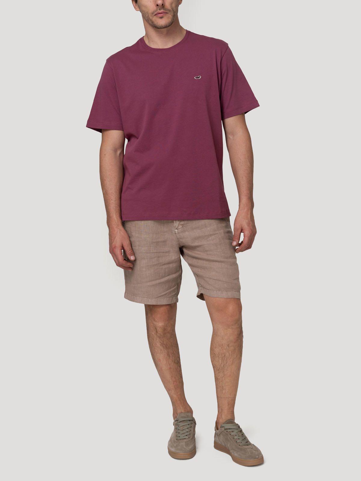 Polera Algodón Orgánico Hombre Basic Burdeo-4
