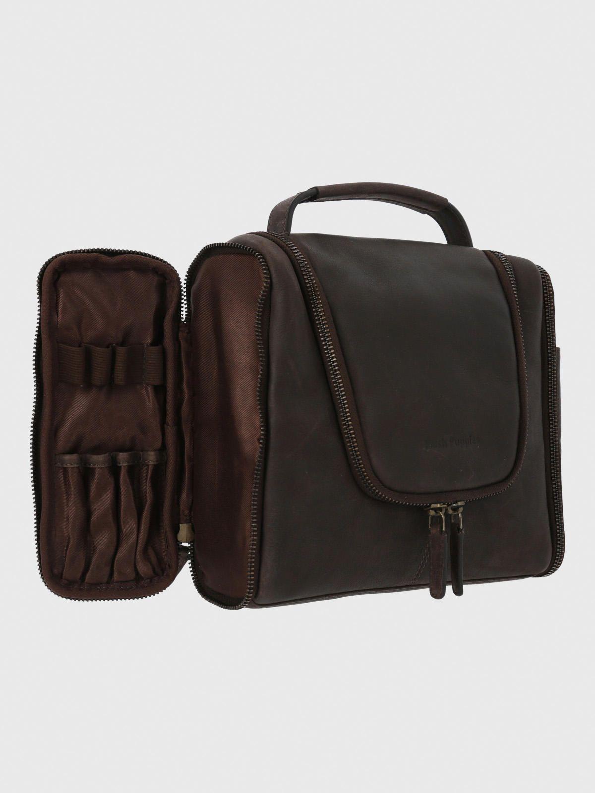 Necessaire Cuero Unisex  Neceser Café-4
