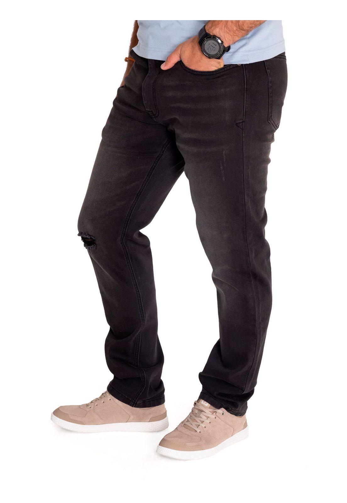 Jeans Slim Hombre Triblend Stretch Denim Gris CAT-3