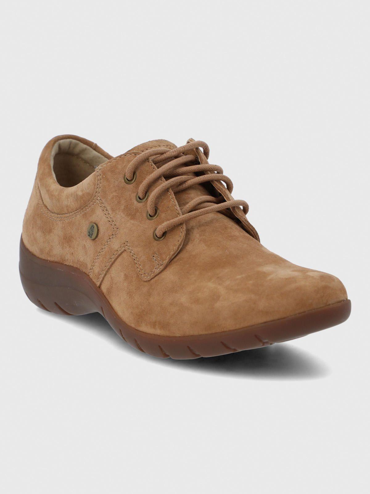 Zapato Cuero Mujer Rojam Café-1