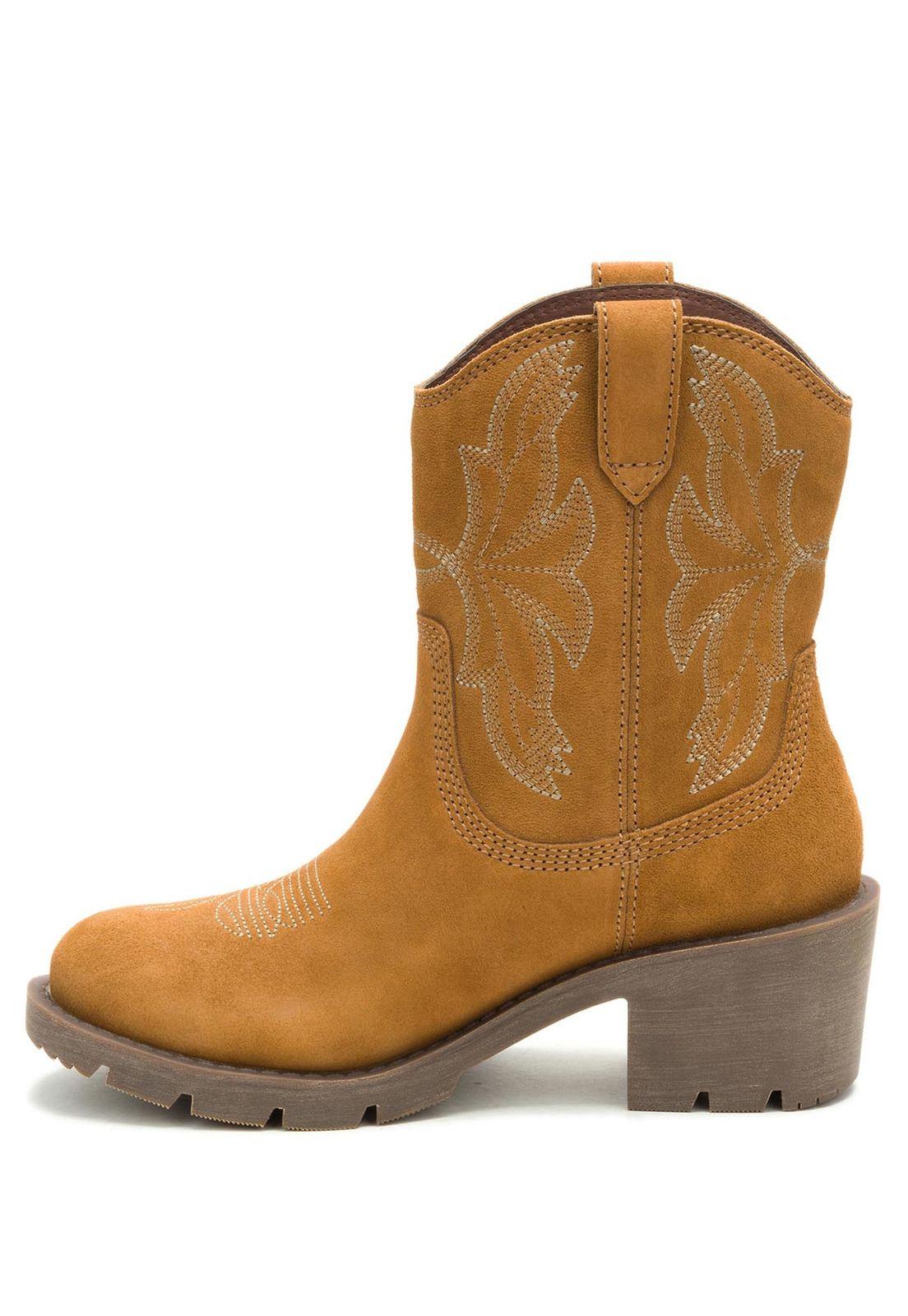 Bota Texana Gamuza Rewrite Frontier Mujer Café-3