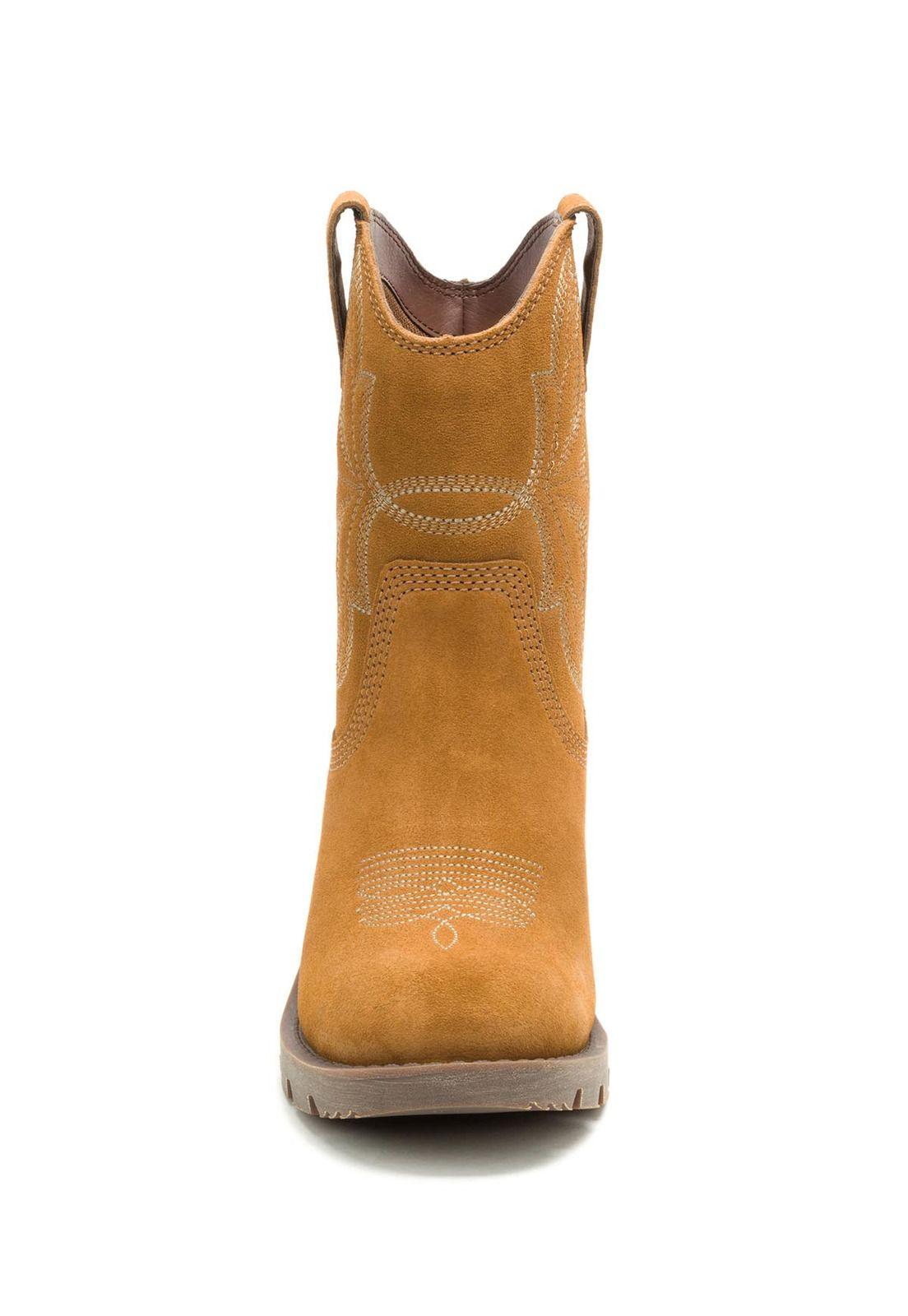 Bota Texana Gamuza Rewrite Frontier Mujer Café-4