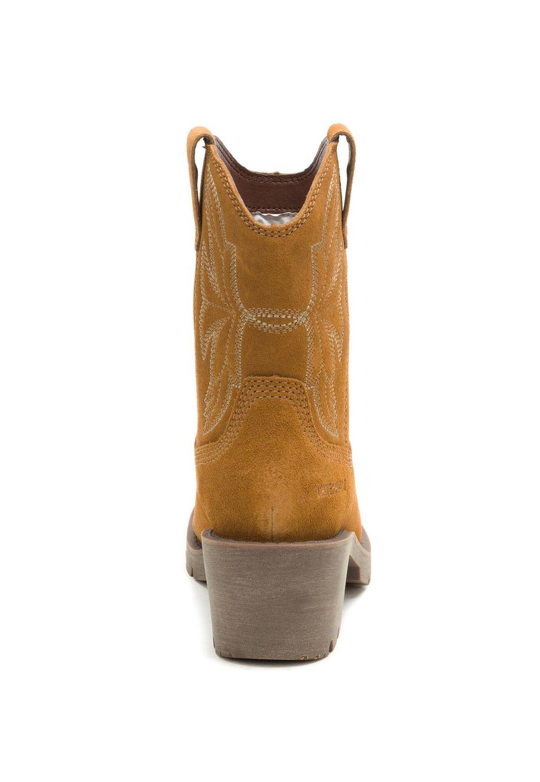 Bota Texana Gamuza Rewrite Frontier Mujer Café-5