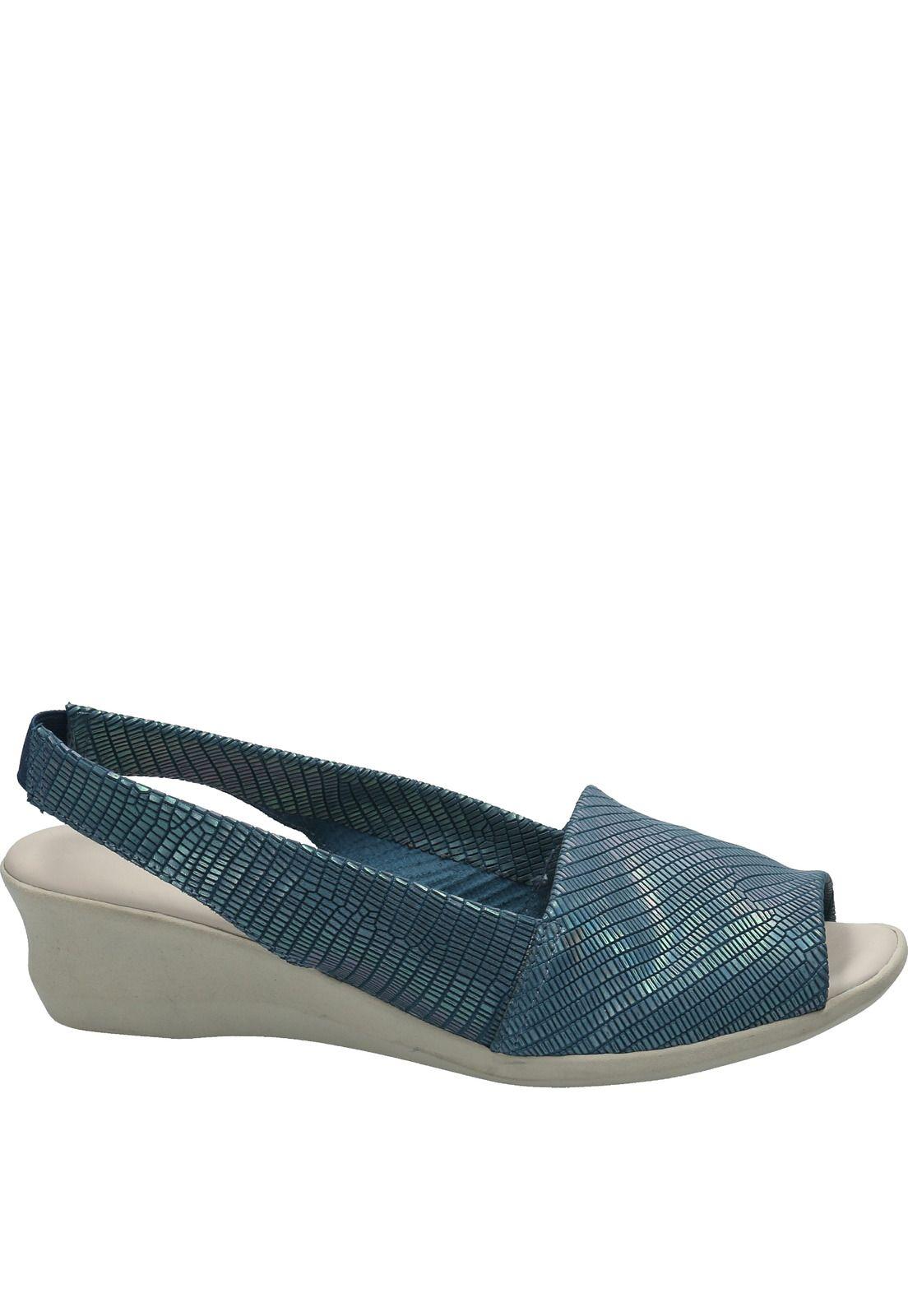 Sandalia Cuero Mujer Barton Azul-1