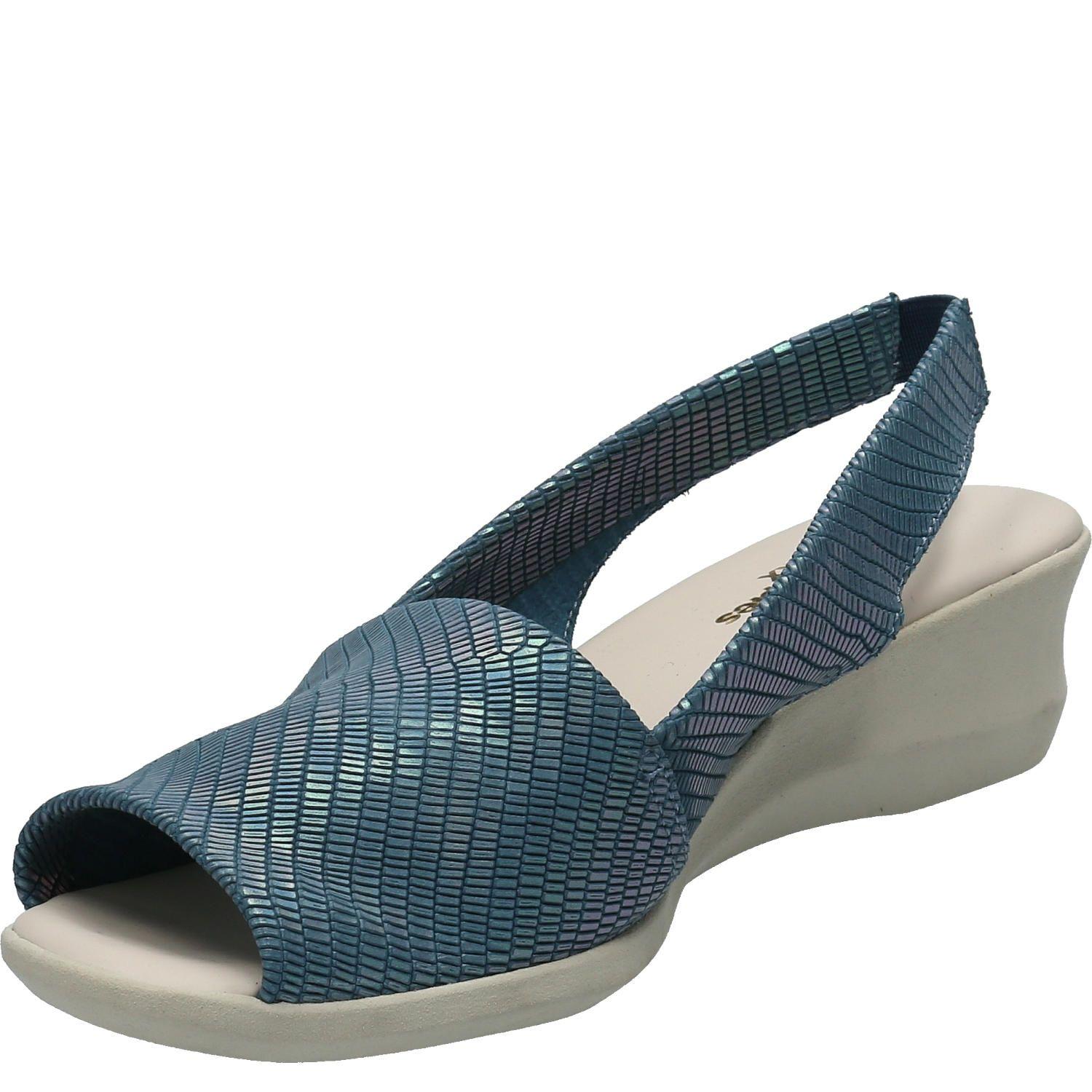 Sandalia Cuero Mujer Barton Azul-3