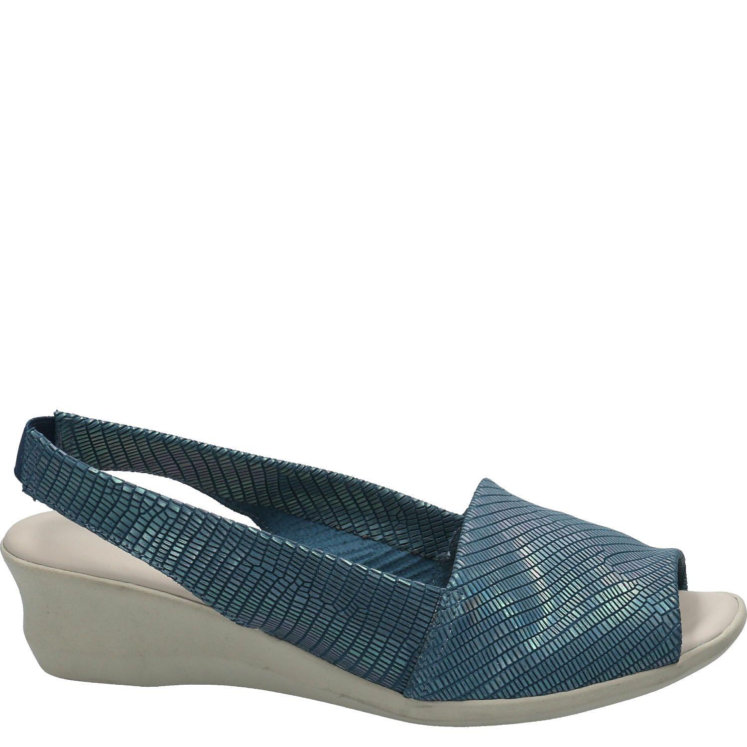 Sandalia Cuero Mujer Barton Azul-1