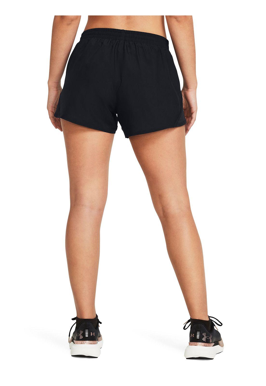 Shorts UA Fly-By de 3" para mujer Negro-4