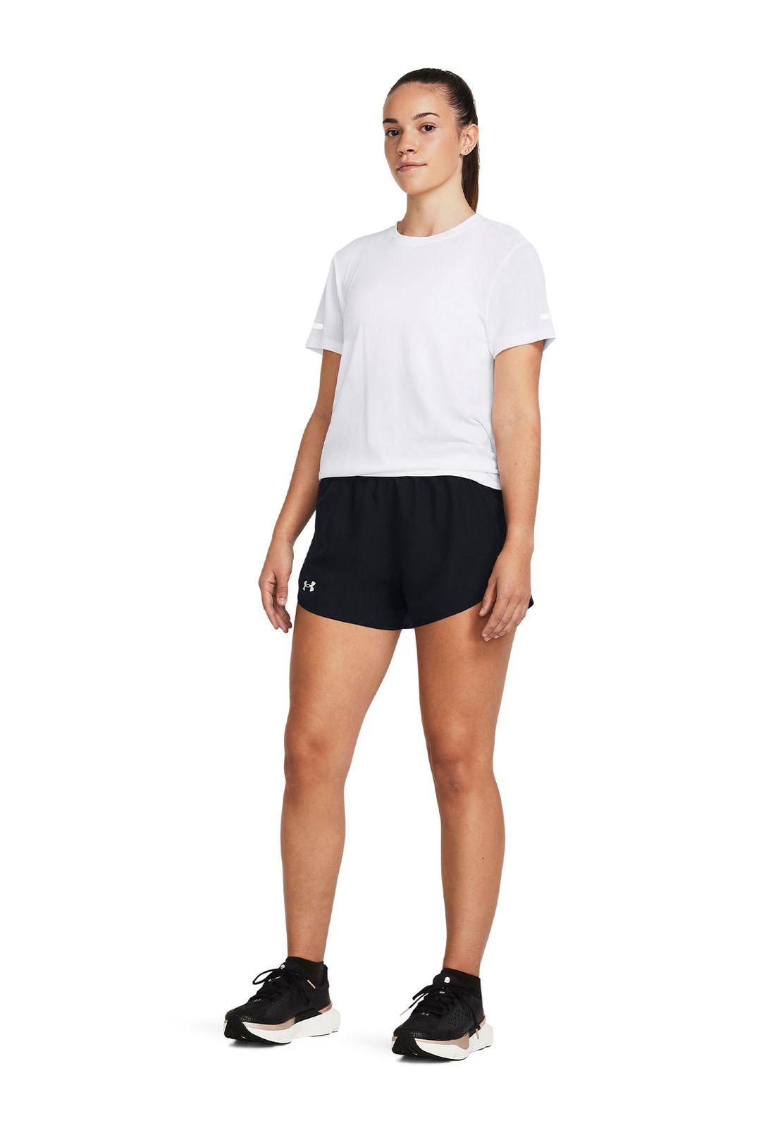 Shorts UA Fly-By de 3" para mujer Negro-5