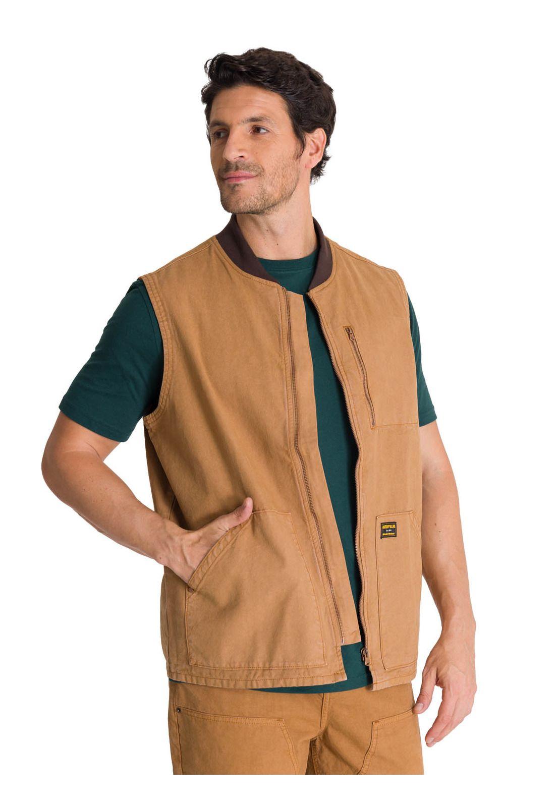 Chaqueta Sin Mangas Hombre Utility Beige-0