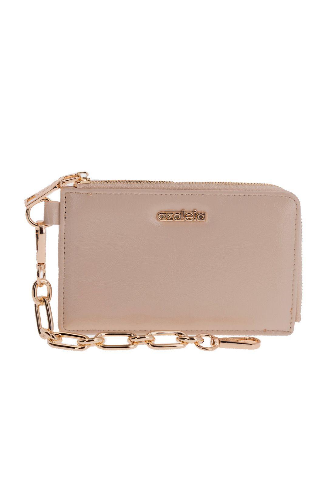 Billetera Mujer Chain Wallet Beige-0