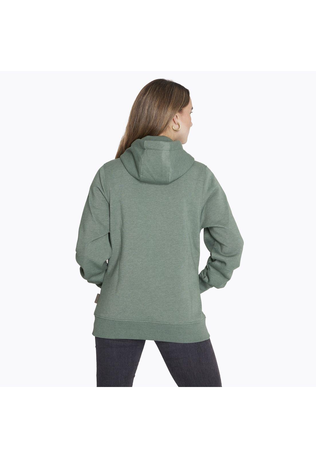 Polerón Zipper Sweater Verde Mujer-1
