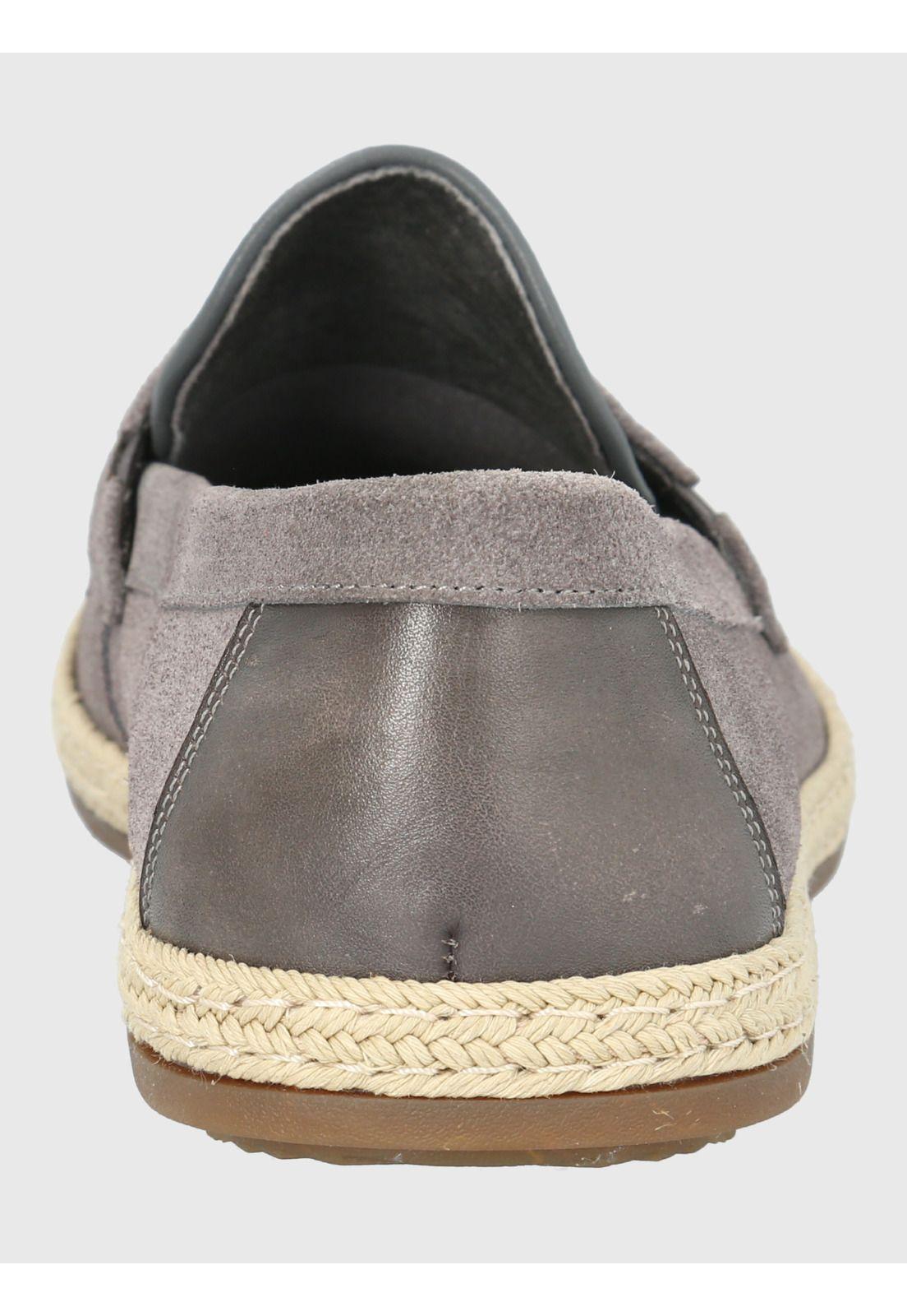 Mocasín Cuero Gris Hombre Montella -5