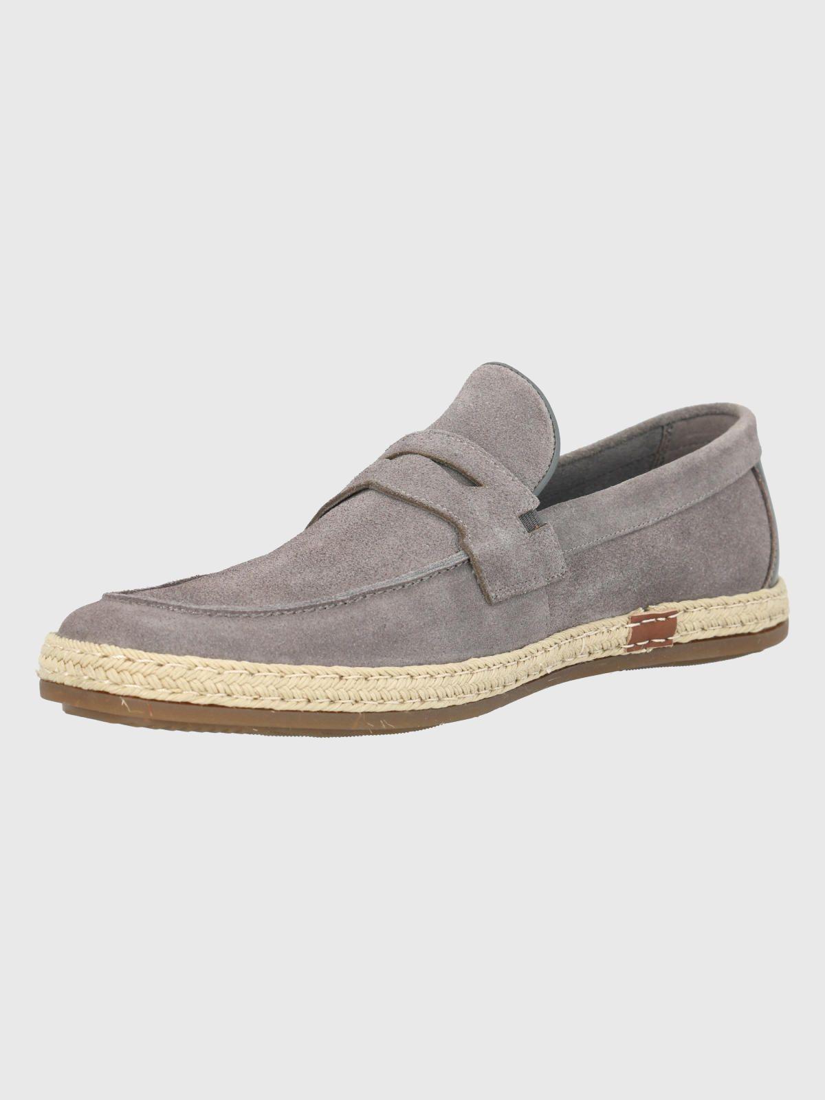 Mocasín Cuero Gris Hombre Montella -3