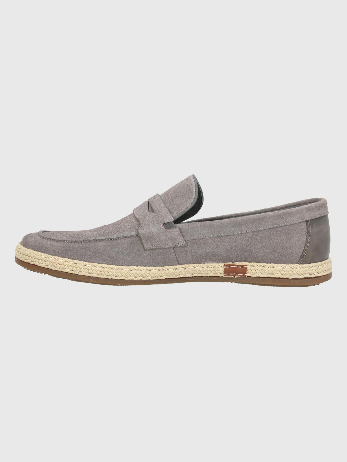 Mocasín Cuero Gris Hombre Montella -4